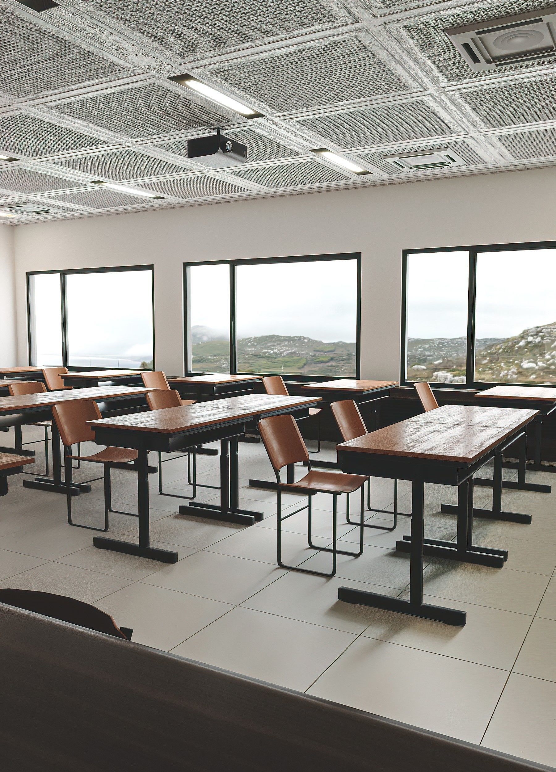 Modern School Classroom  Low-poly 3D model_23