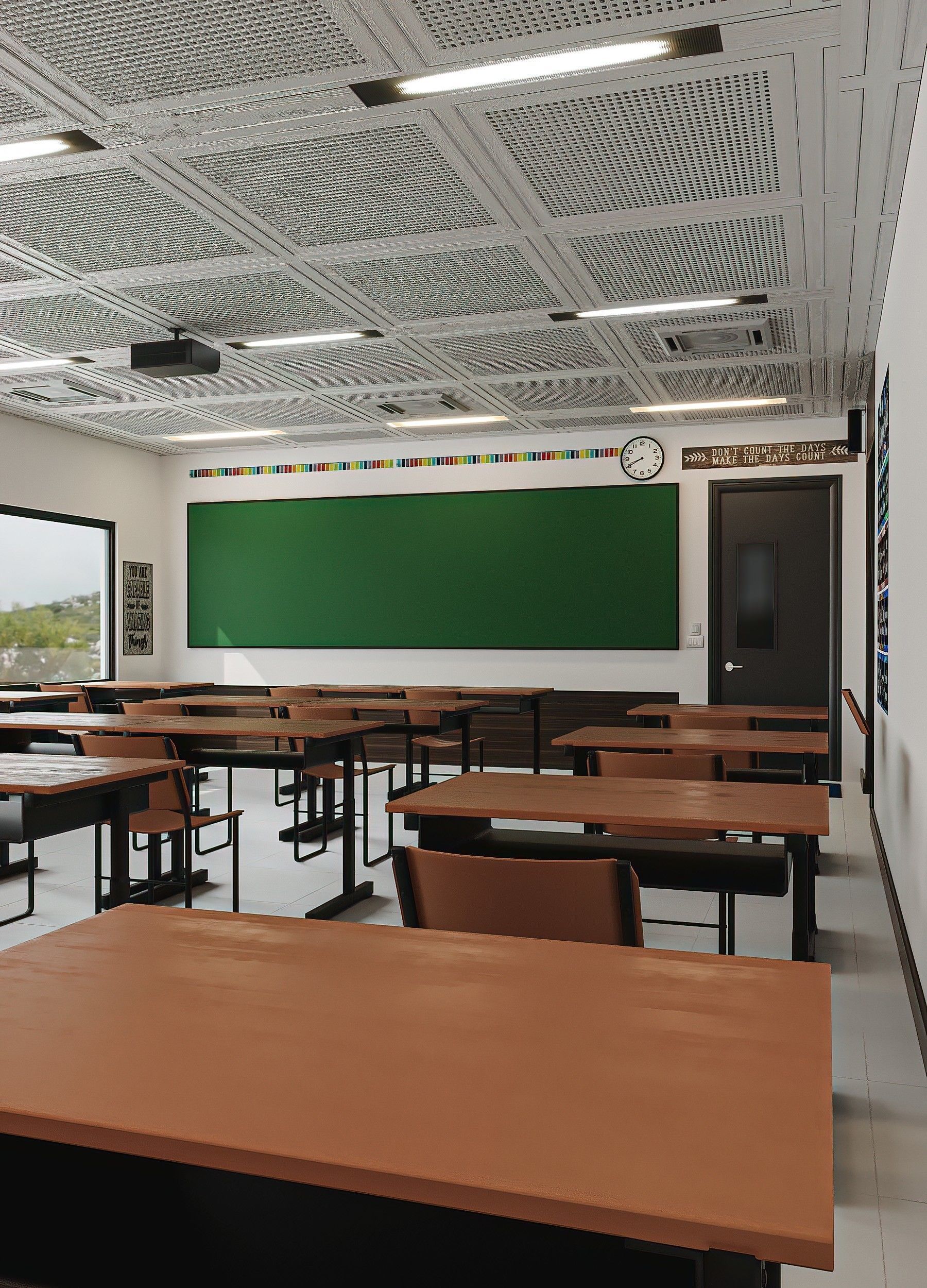Modern School Classroom  Low-poly 3D model_22