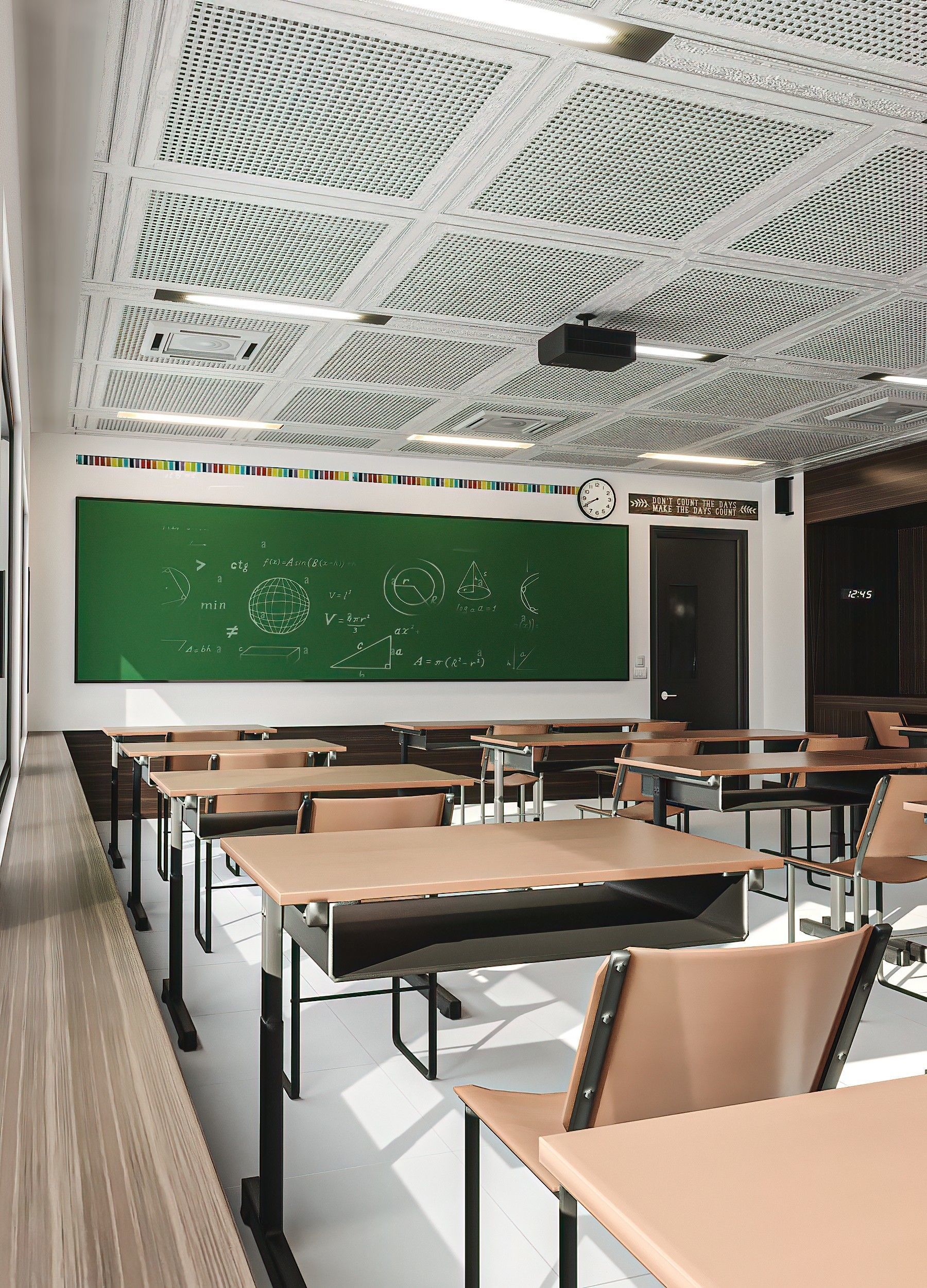 Modern School Classroom  Low-poly 3D model_19