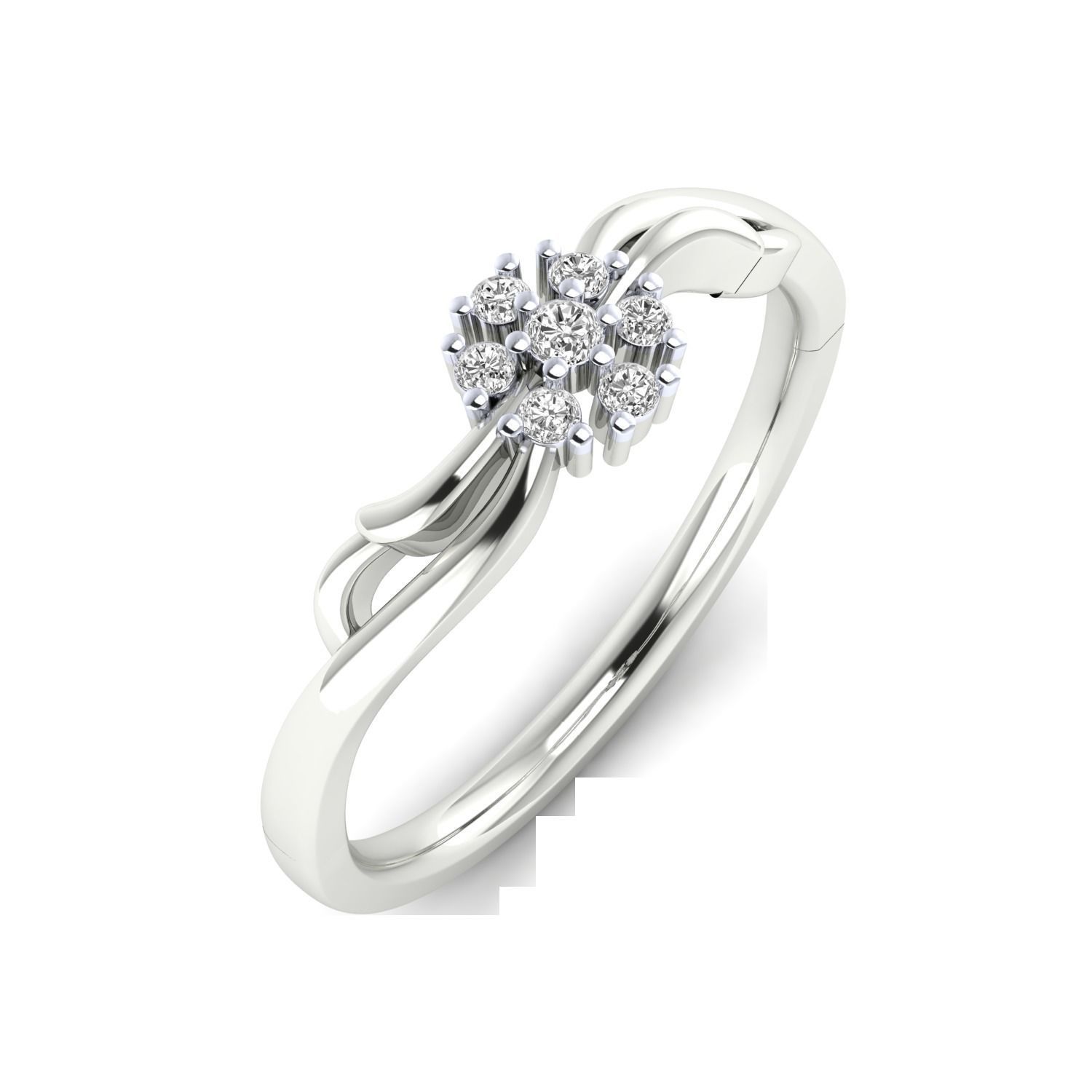 Women Wedding Engagement Ring STL OBJ FBX Renders Details 3D print model_9