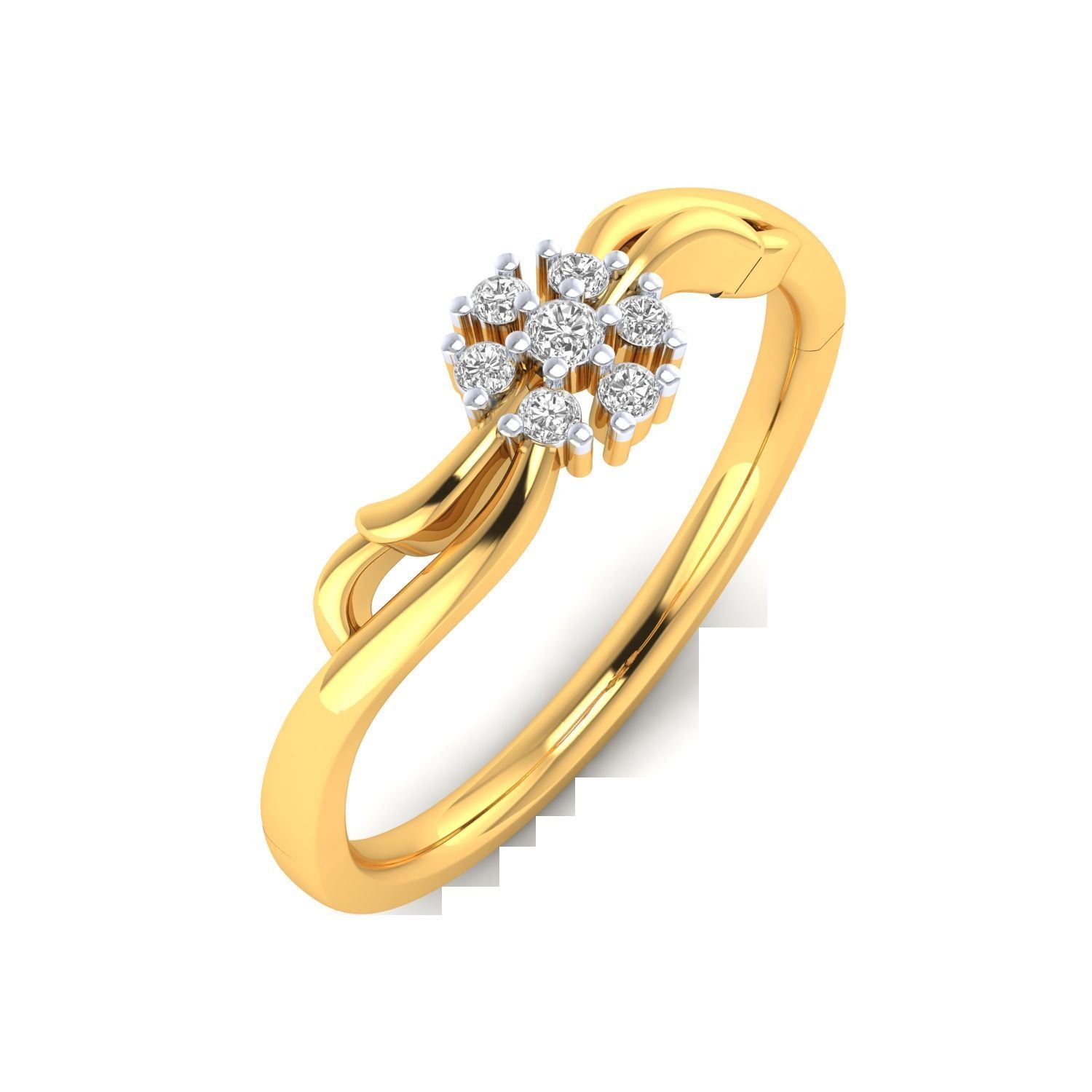 Women Wedding Engagement Ring STL OBJ FBX Renders Details 3D print model_17