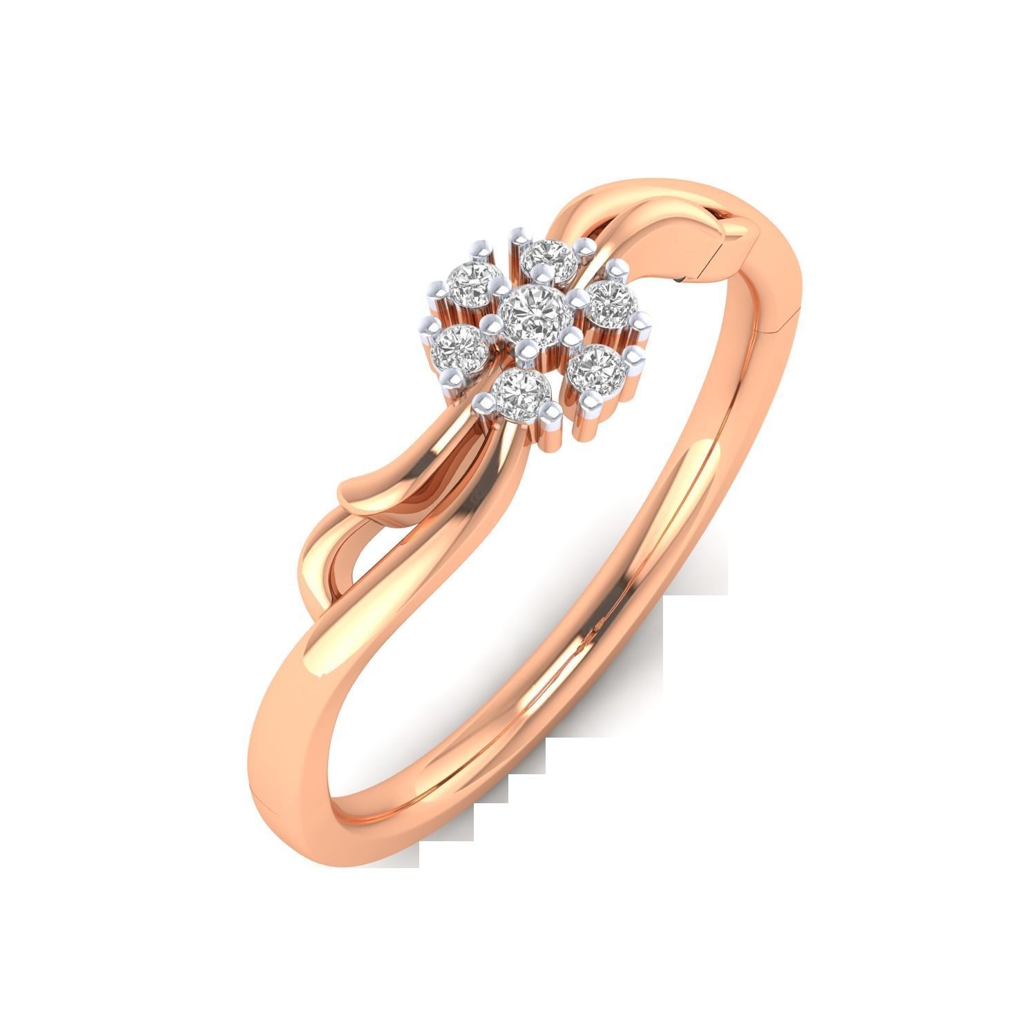 Women Wedding Engagement Ring STL OBJ FBX Renders Details 3D print model_2