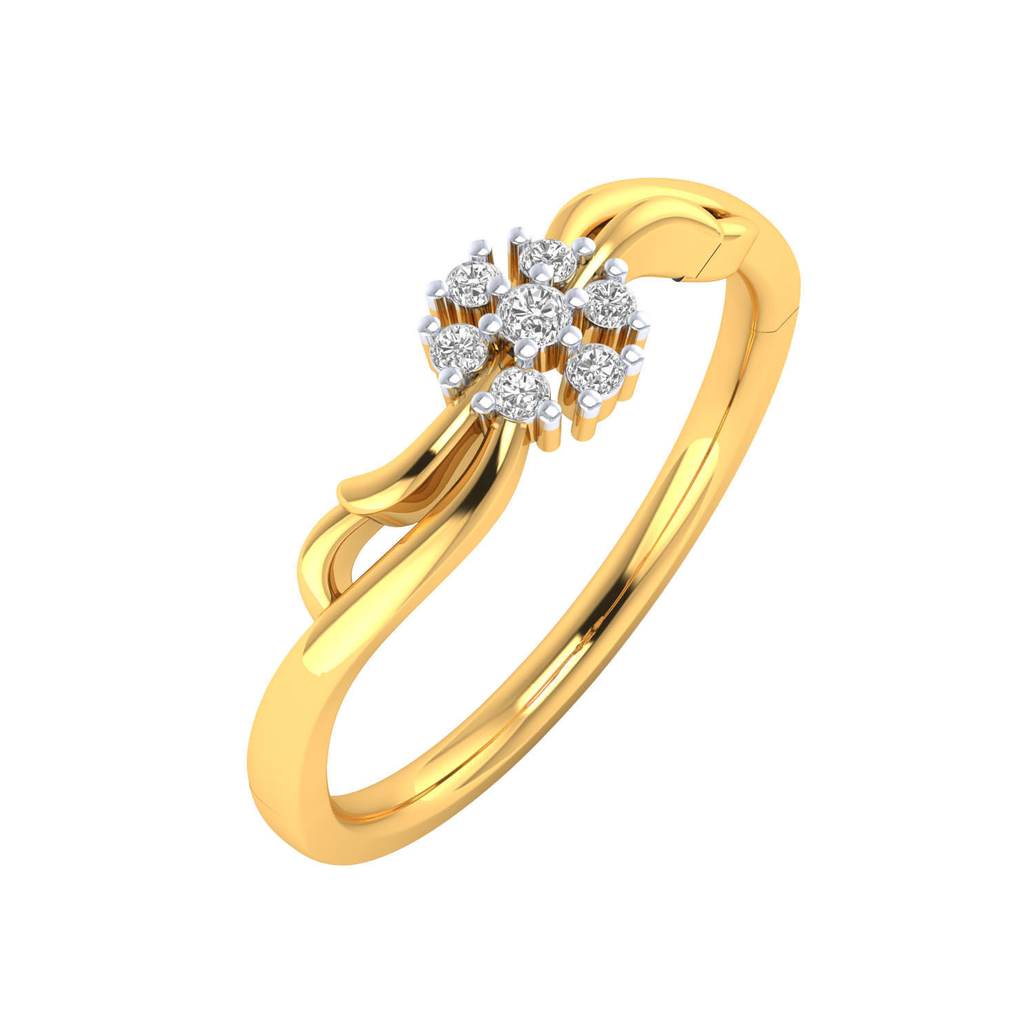 Women Wedding Engagement Ring STL OBJ FBX Renders Details 3D print model_16