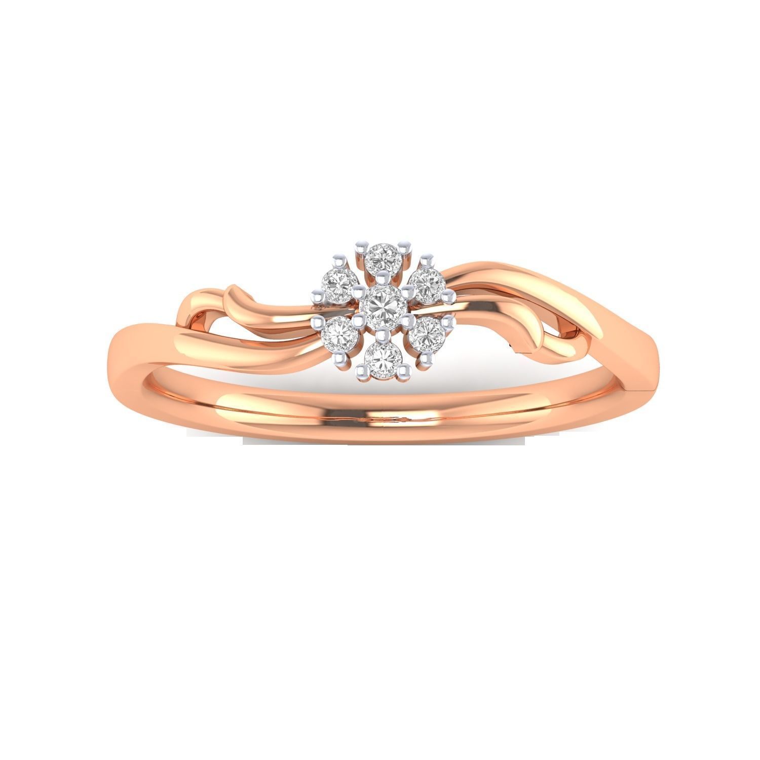 Women Wedding Engagement Ring STL OBJ FBX Renders Details 3D print model_5