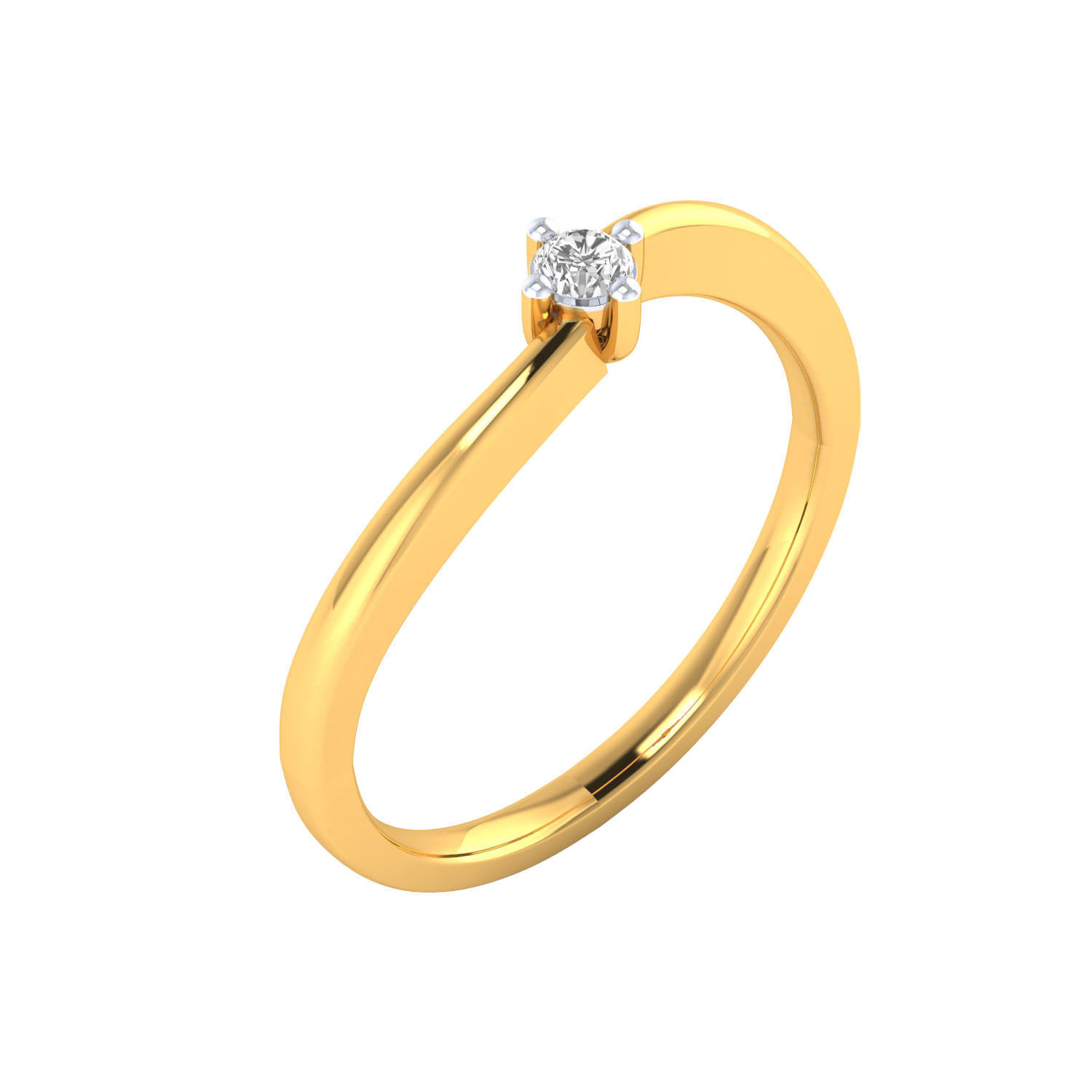 Women Solitaire Engagement Ring STL OBJ FBX Renders Details 3D print model_5