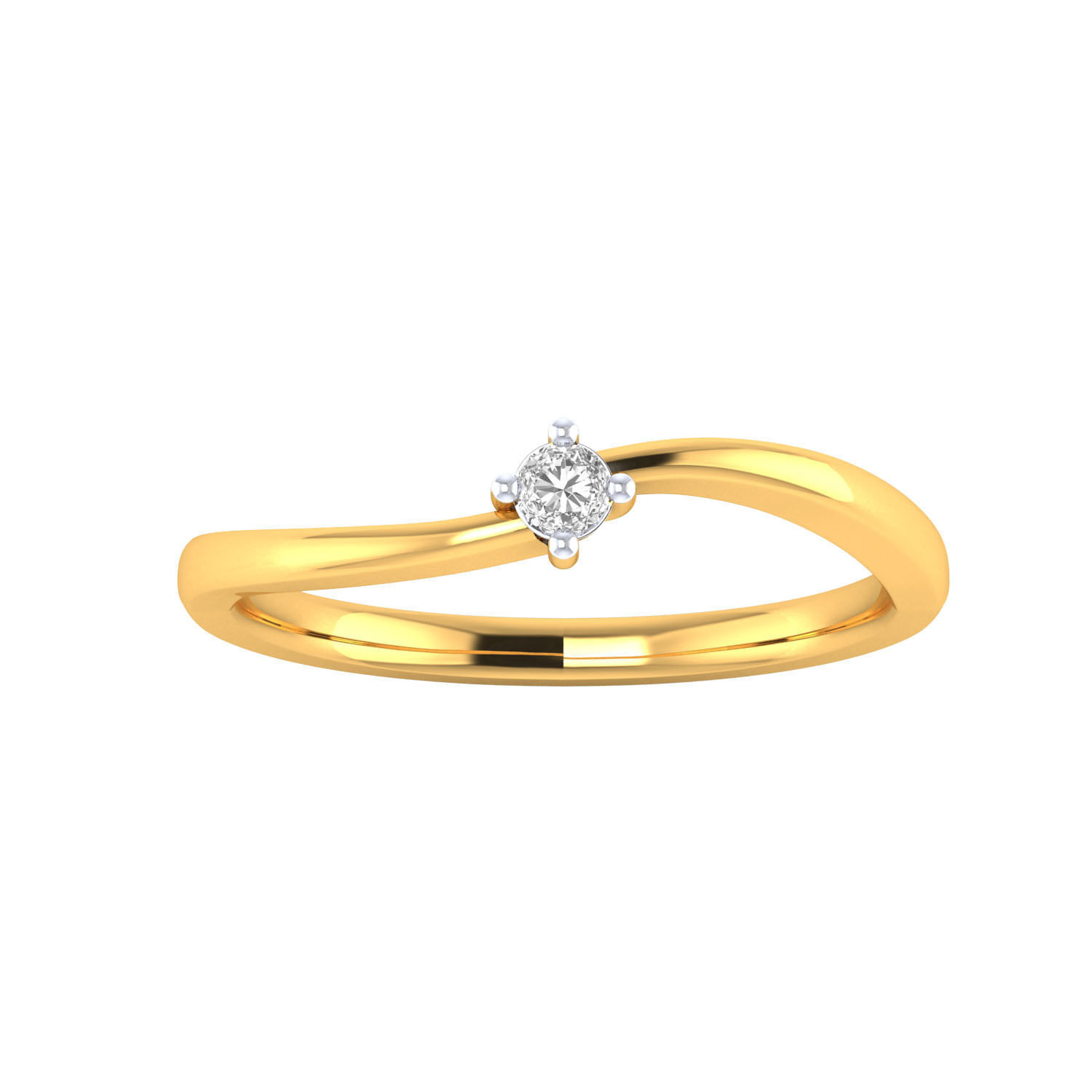 Women Solitaire Engagement Ring STL OBJ FBX Renders Details 3D print model_12