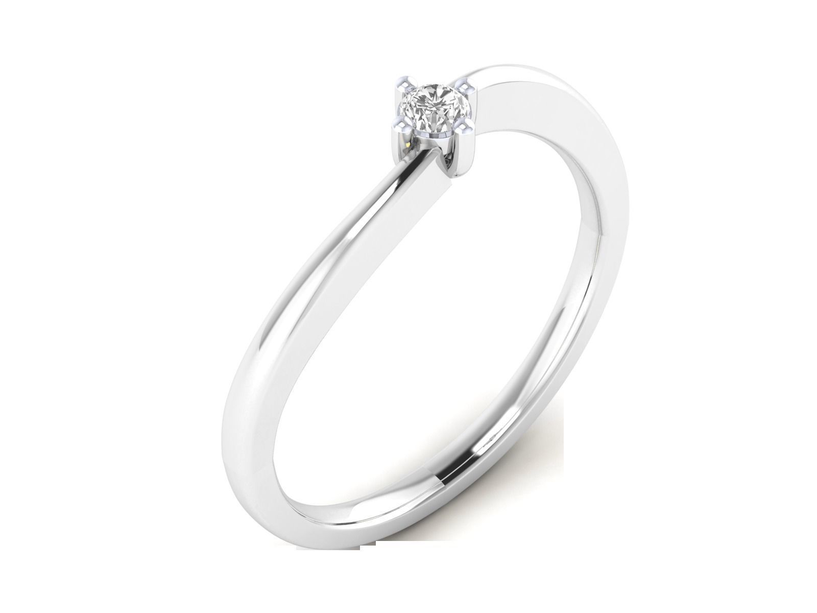 Women Solitaire Engagement Ring STL OBJ FBX Renders Details 3D print model_18
