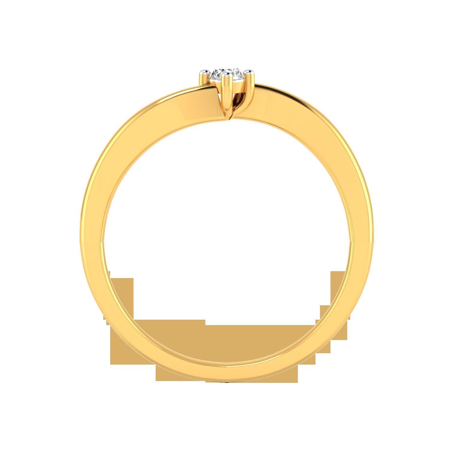 Women Solitaire Engagement Ring STL OBJ FBX Renders Details 3D print model_17