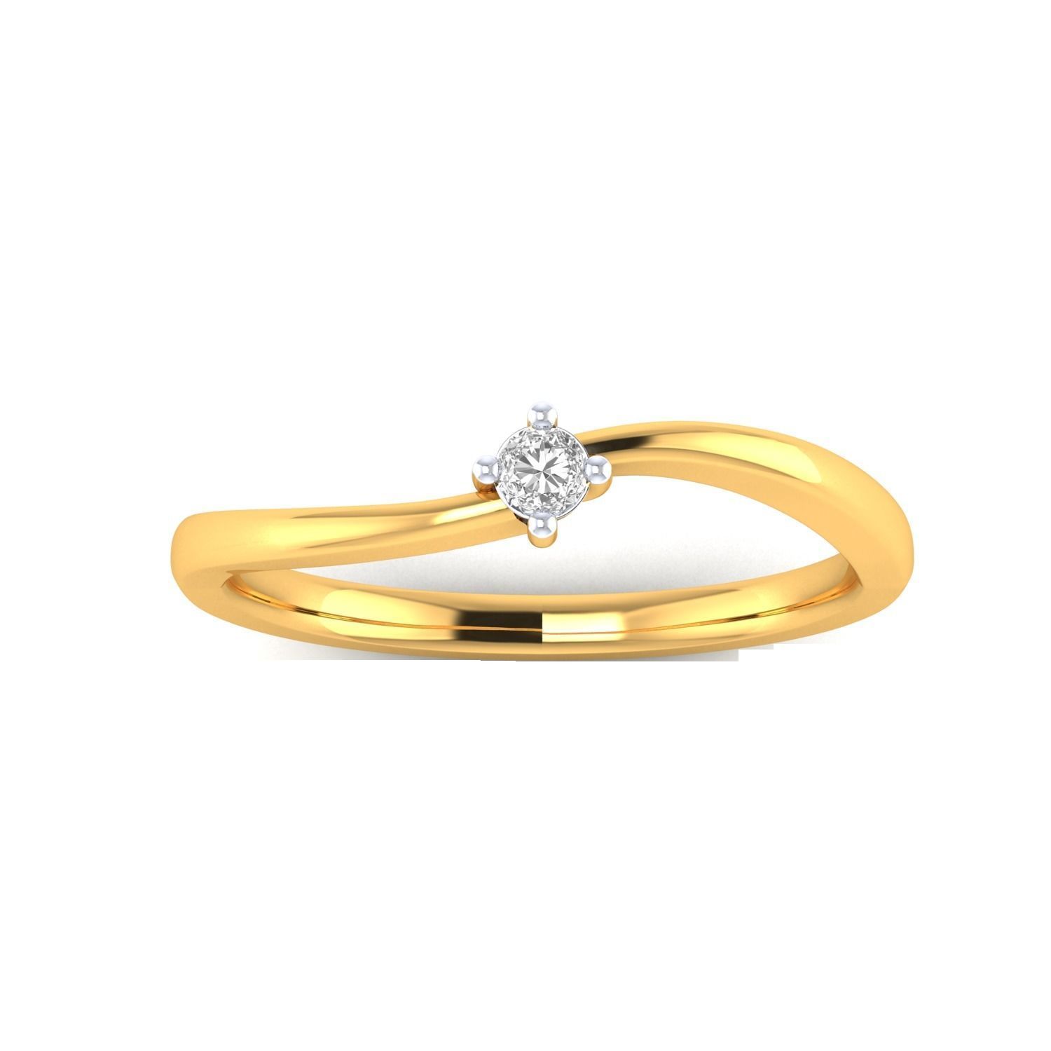 Women Solitaire Engagement Ring STL OBJ FBX Renders Details 3D print model_13