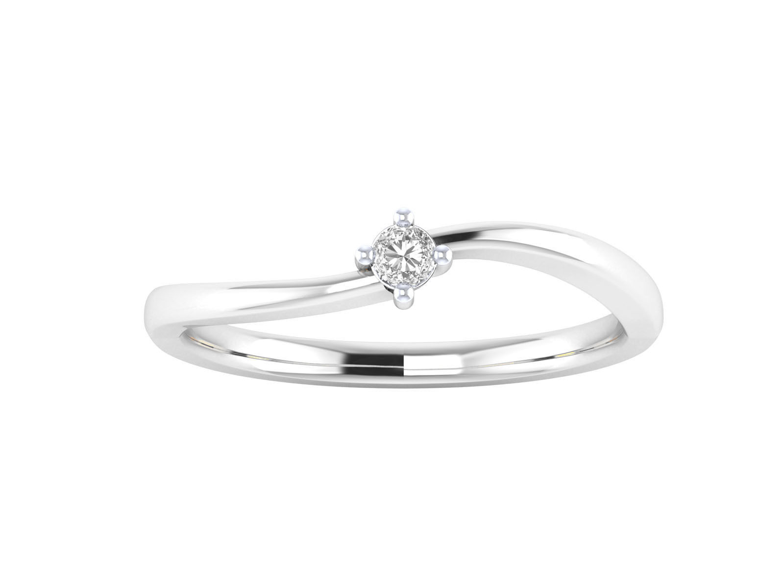 Women Solitaire Engagement Ring STL OBJ FBX Renders Details 3D print model_21