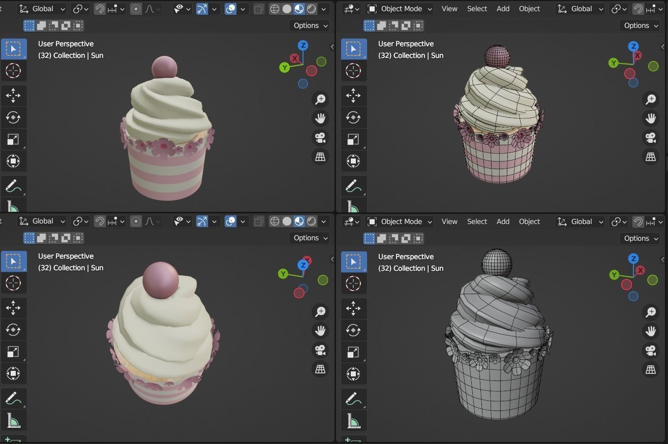 Cupcake 3d Model 3D model_4