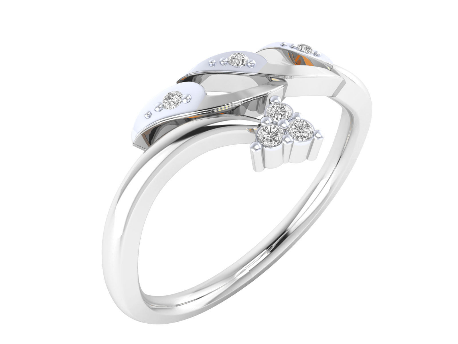 Women Wedding Engagement Ring STL OBJ FBX Renders Details 3D print model_17