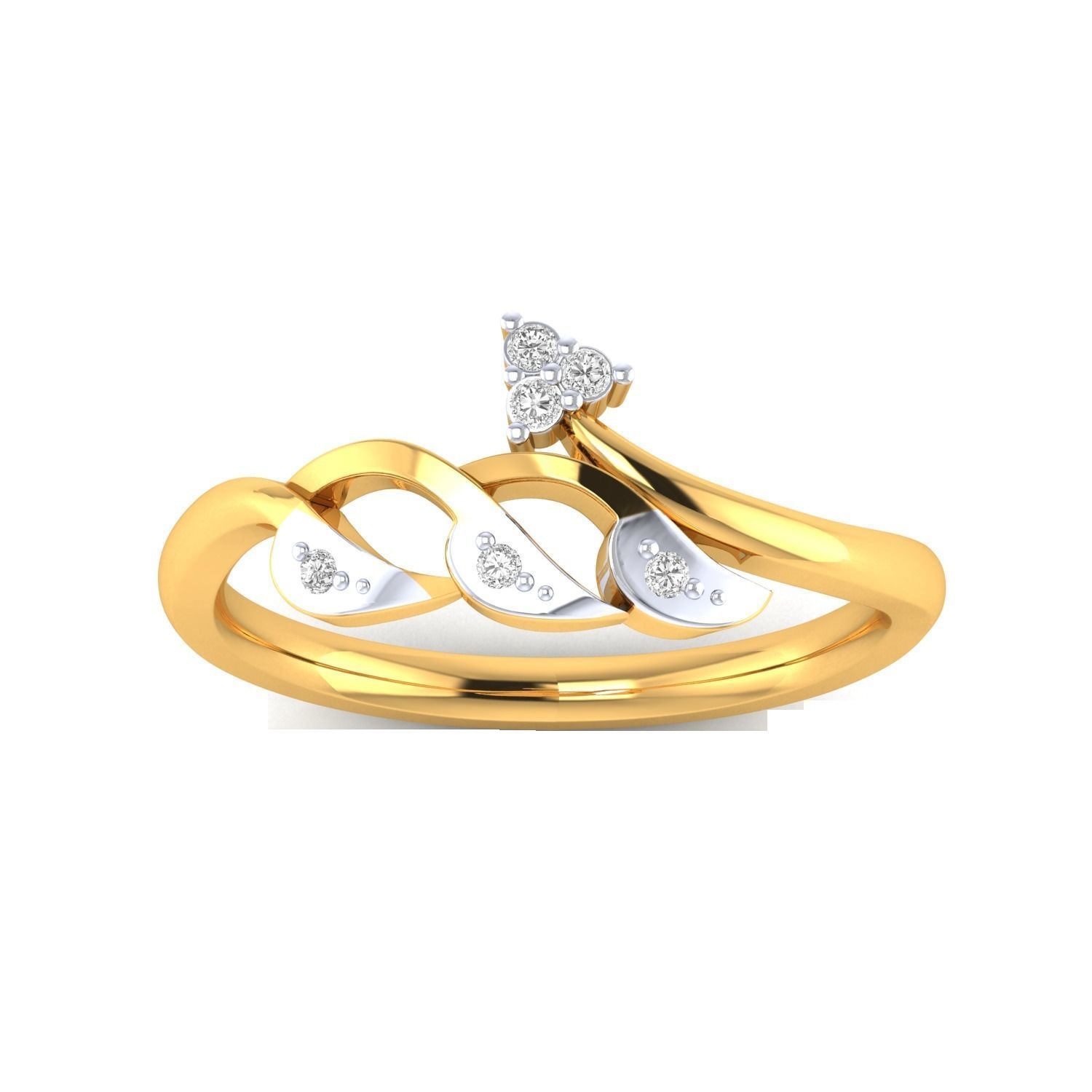 Women Wedding Engagement Ring STL OBJ FBX Renders Details 3D print model_12
