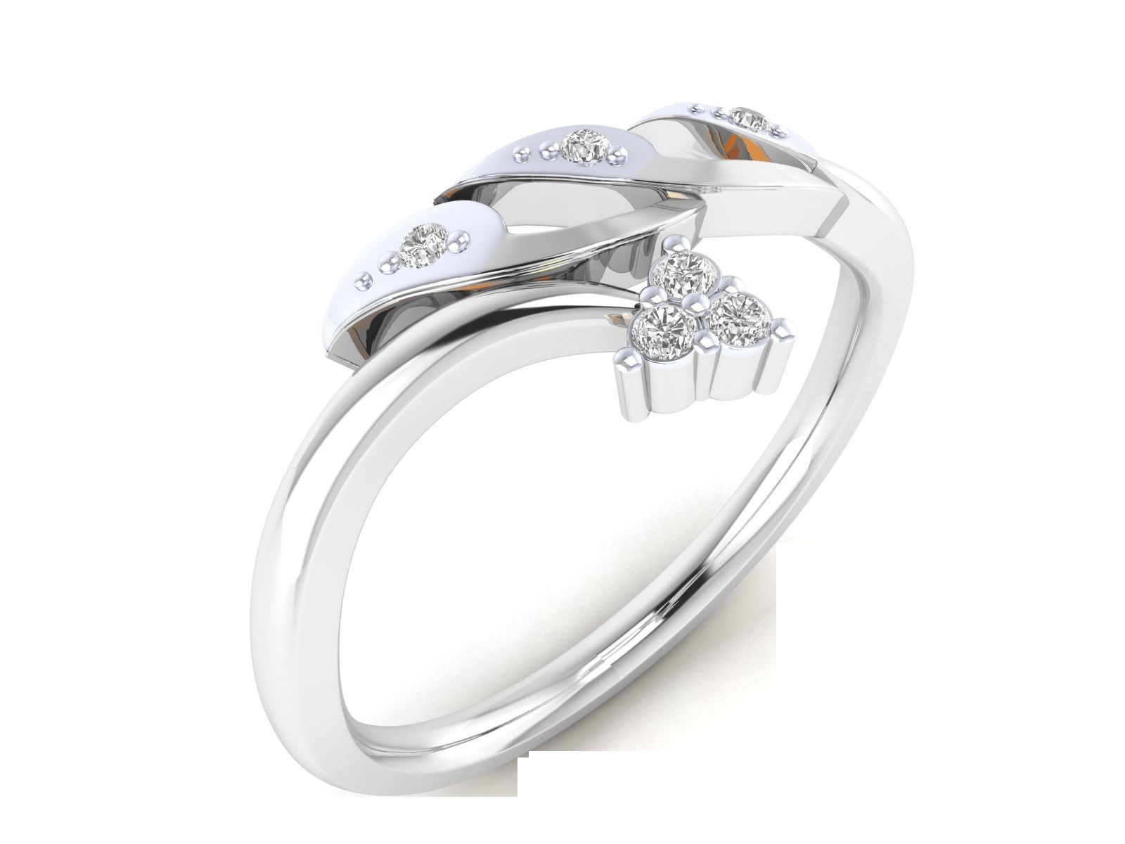 Women Wedding Engagement Ring STL OBJ FBX Renders Details 3D print model_18