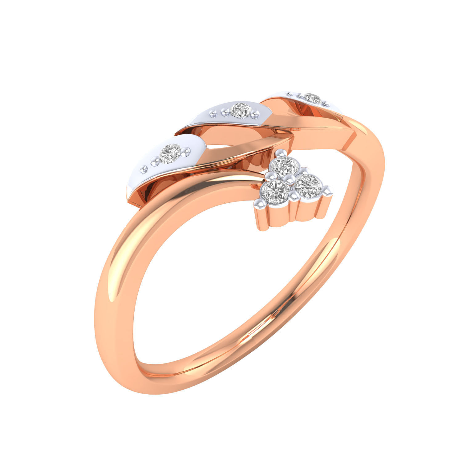 Women Wedding Engagement Ring STL OBJ FBX Renders Details 3D print model_2