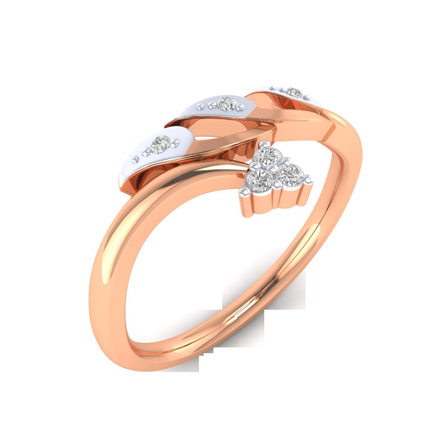 Women Wedding Engagement Ring STL OBJ FBX Renders Details 3D print model_3