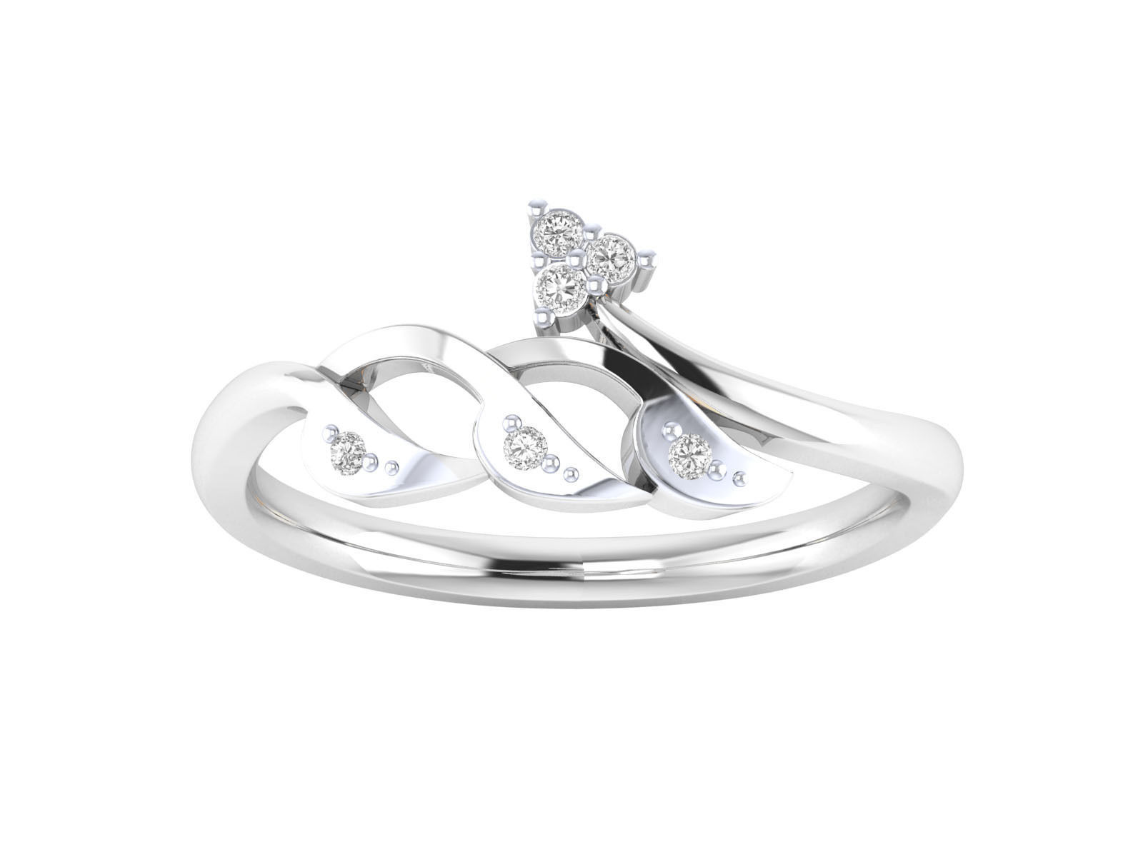 Women Wedding Engagement Ring STL OBJ FBX Renders Details 3D print model_21
