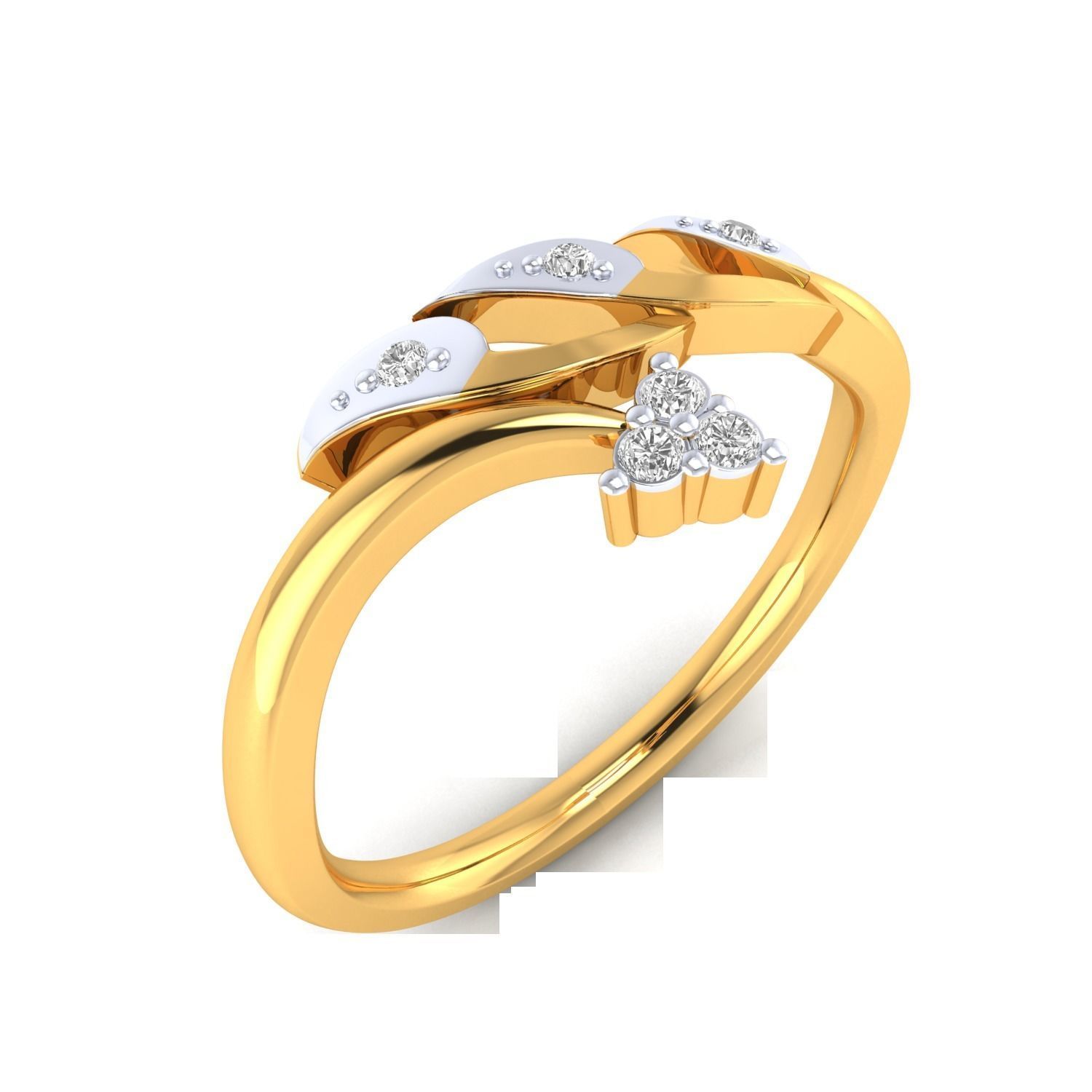 Women Wedding Engagement Ring STL OBJ FBX Renders Details 3D print model_5