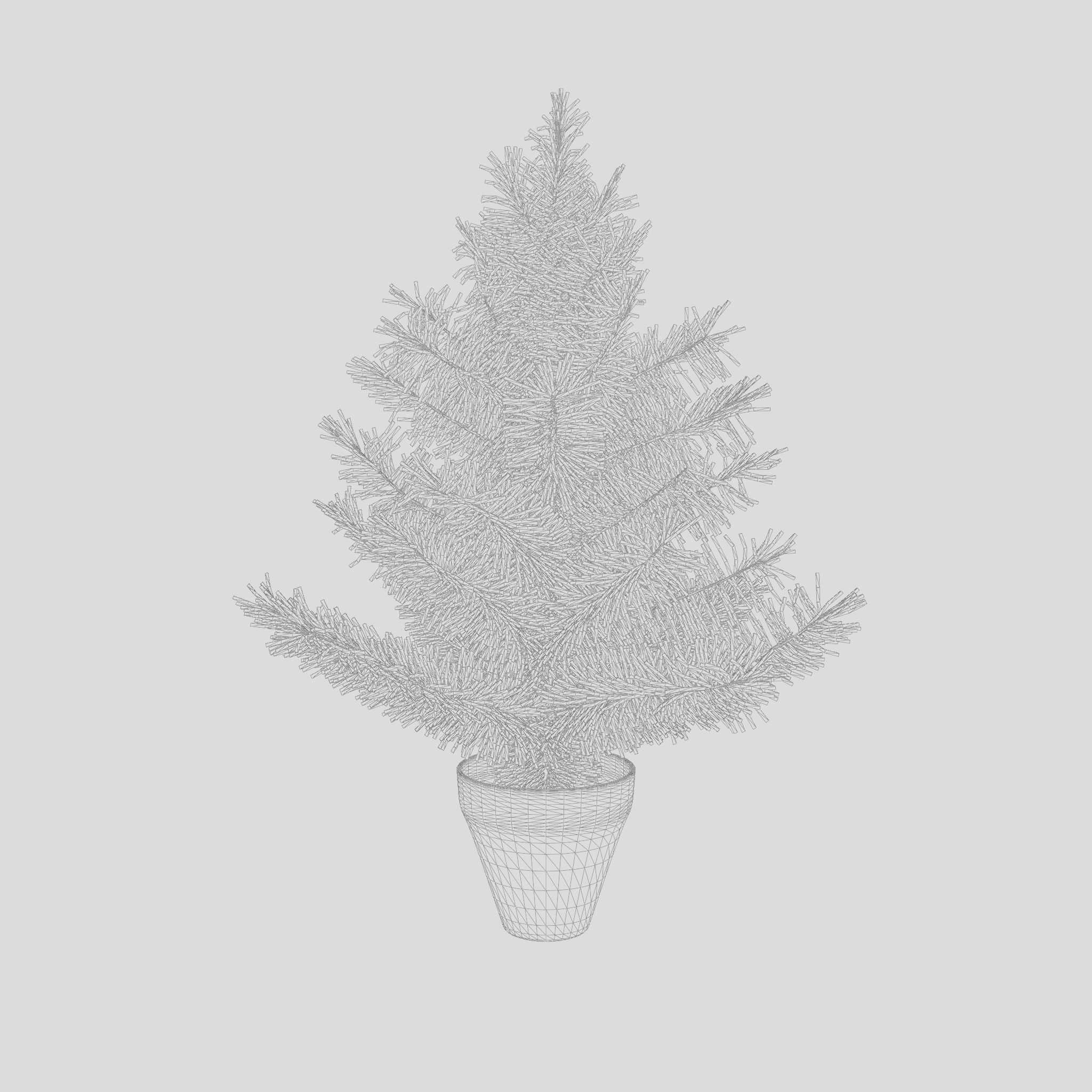 Artificial Christmas Tree 3D Model Low-poly 3D model_4