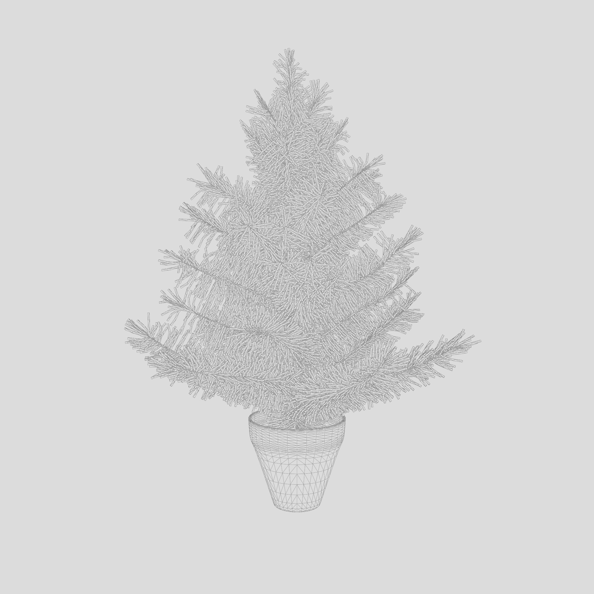 Artificial Christmas Tree 3D Model Low-poly 3D model_7