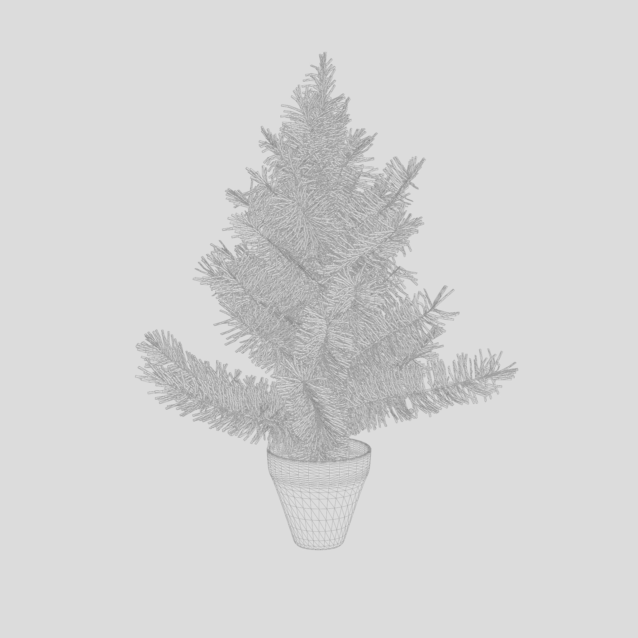 Artificial Christmas Tree 3D Model Low-poly 3D model_5