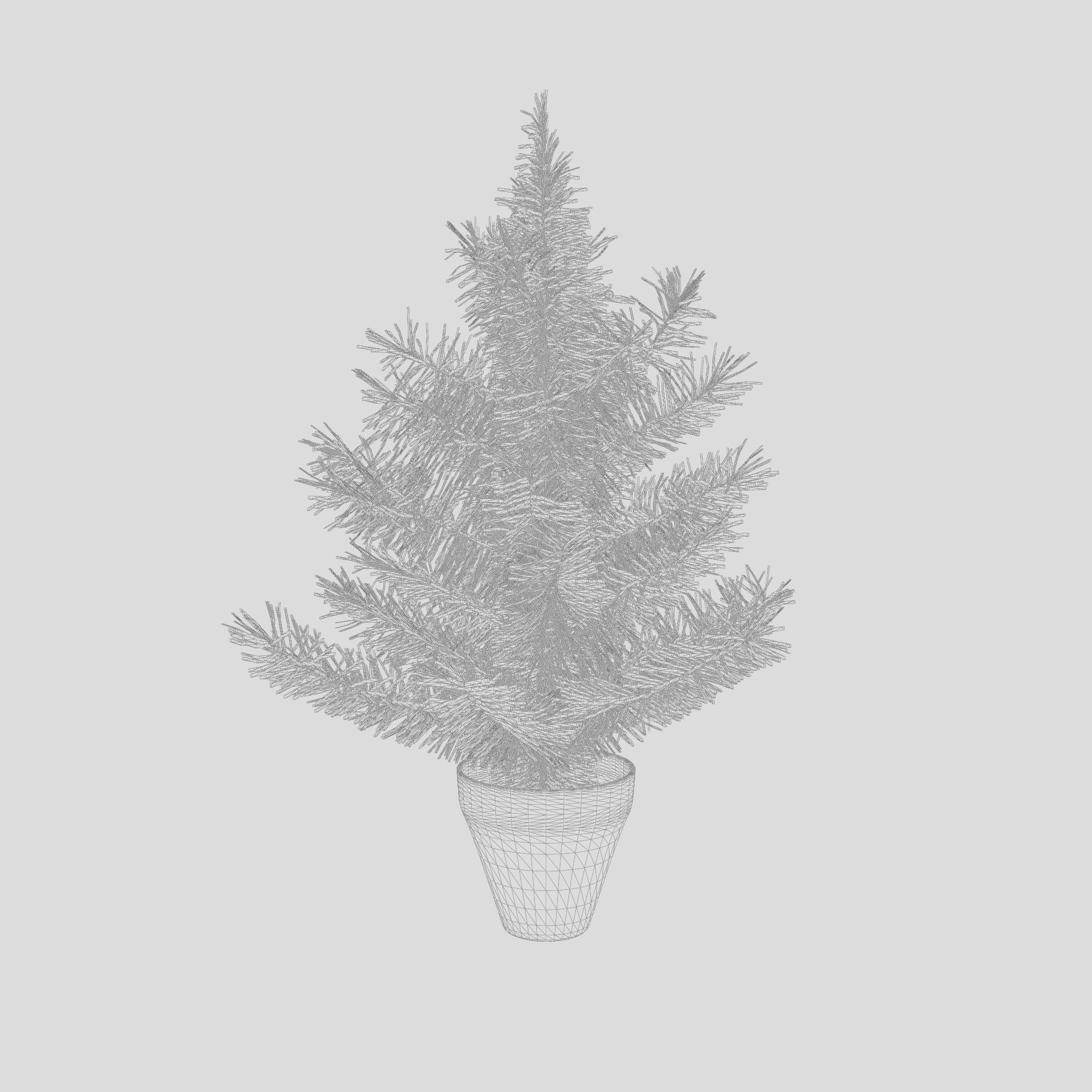 Artificial Christmas Tree 3D Model Low-poly 3D model_6