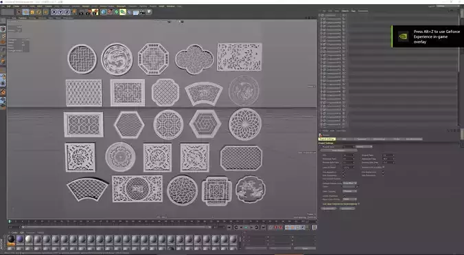 Chinese Antique Pattern Screen Window