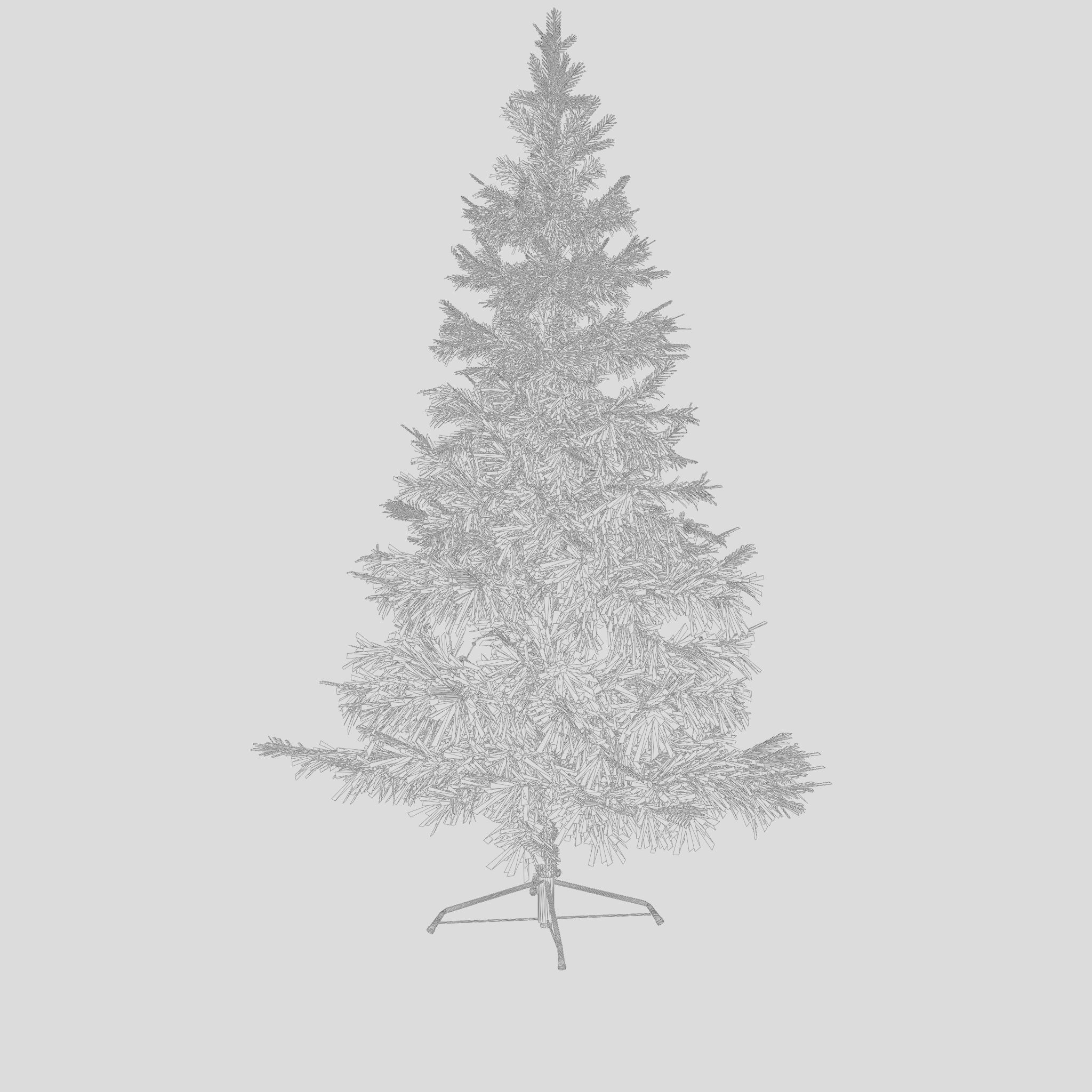 Artificial Christmas Tree 3D Model Low-poly 3D model_6