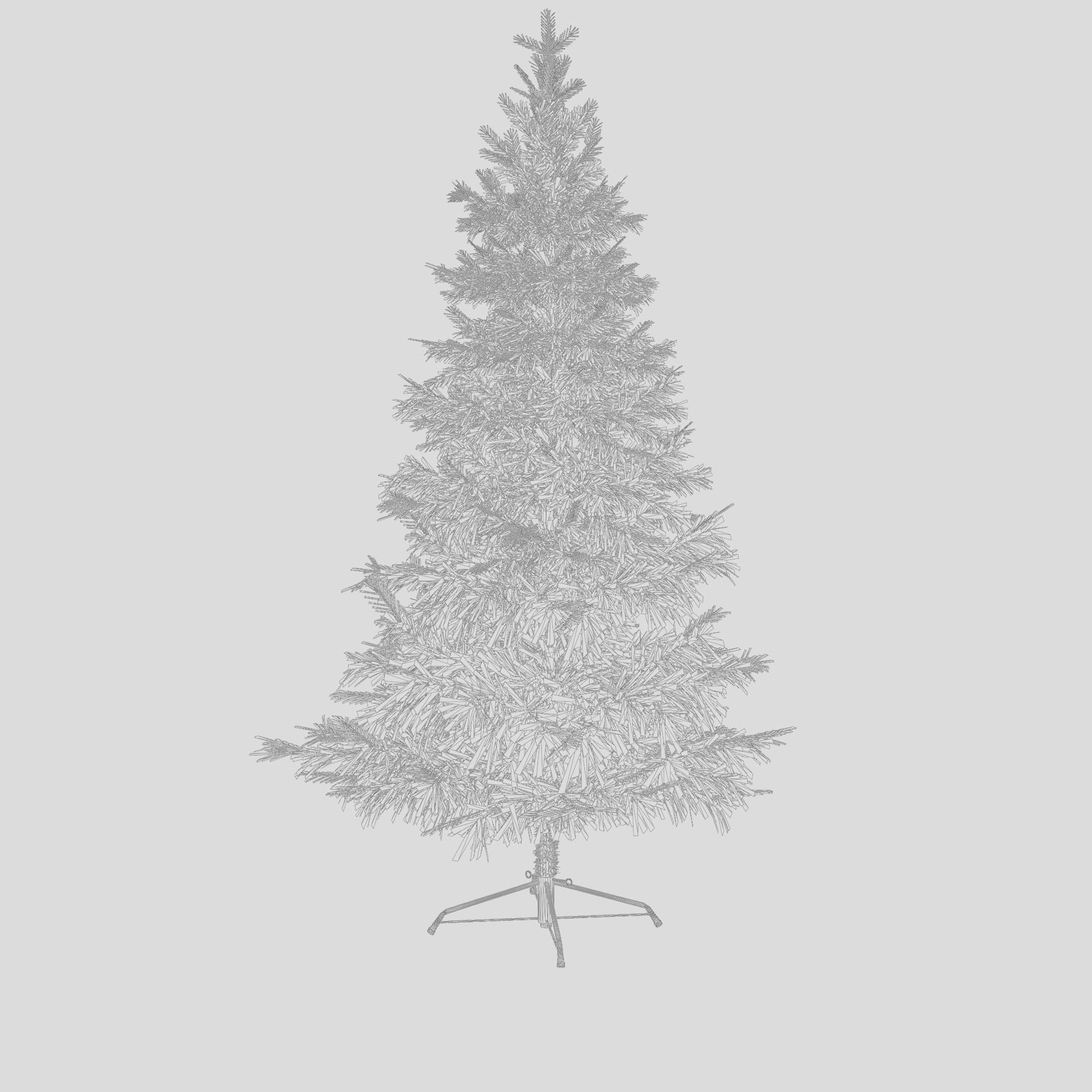 Artificial Christmas Tree 3D Model Low-poly 3D model_7