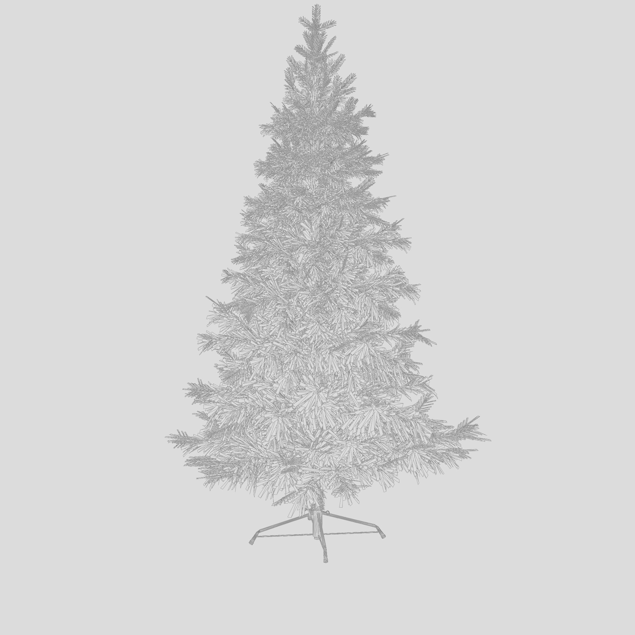 Artificial Christmas Tree 3D Model Low-poly 3D model_4