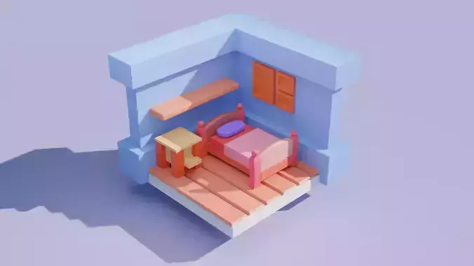 Isometric View Of a House