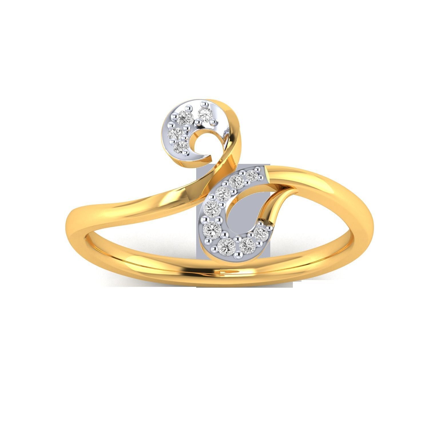 Women Wedding Engagement Ring STL OBJ FBX Renders Details 3D print model_11