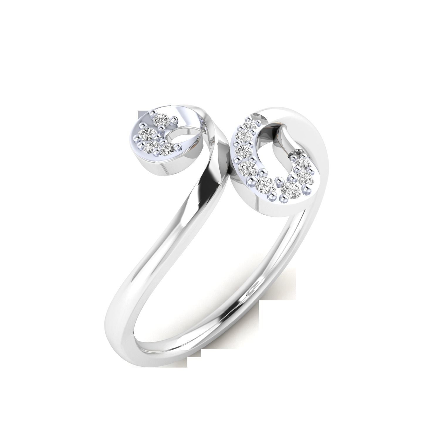 Women Wedding Engagement Ring STL OBJ FBX Renders Details 3D print model_21