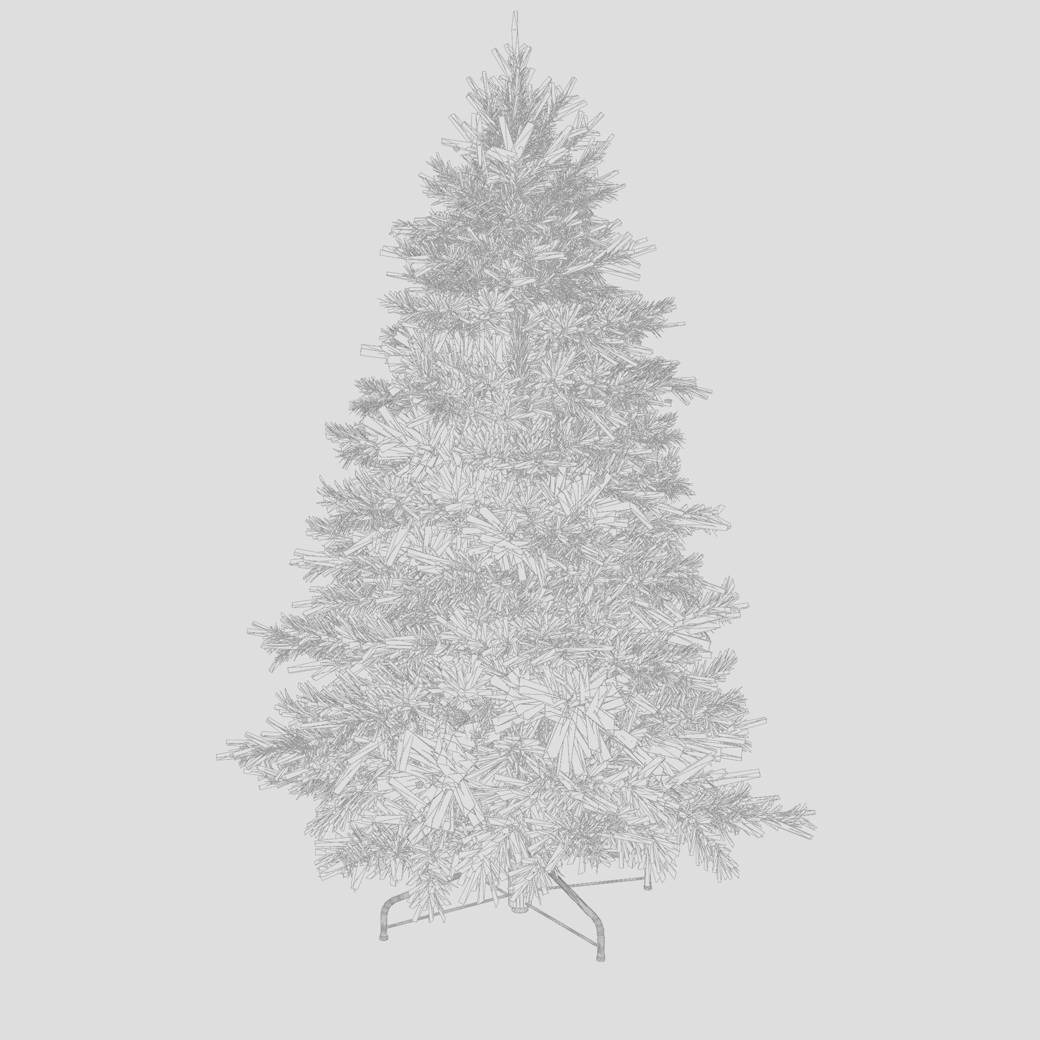 Artificial Christmas Tree 3D Model Low-poly 3D model_4