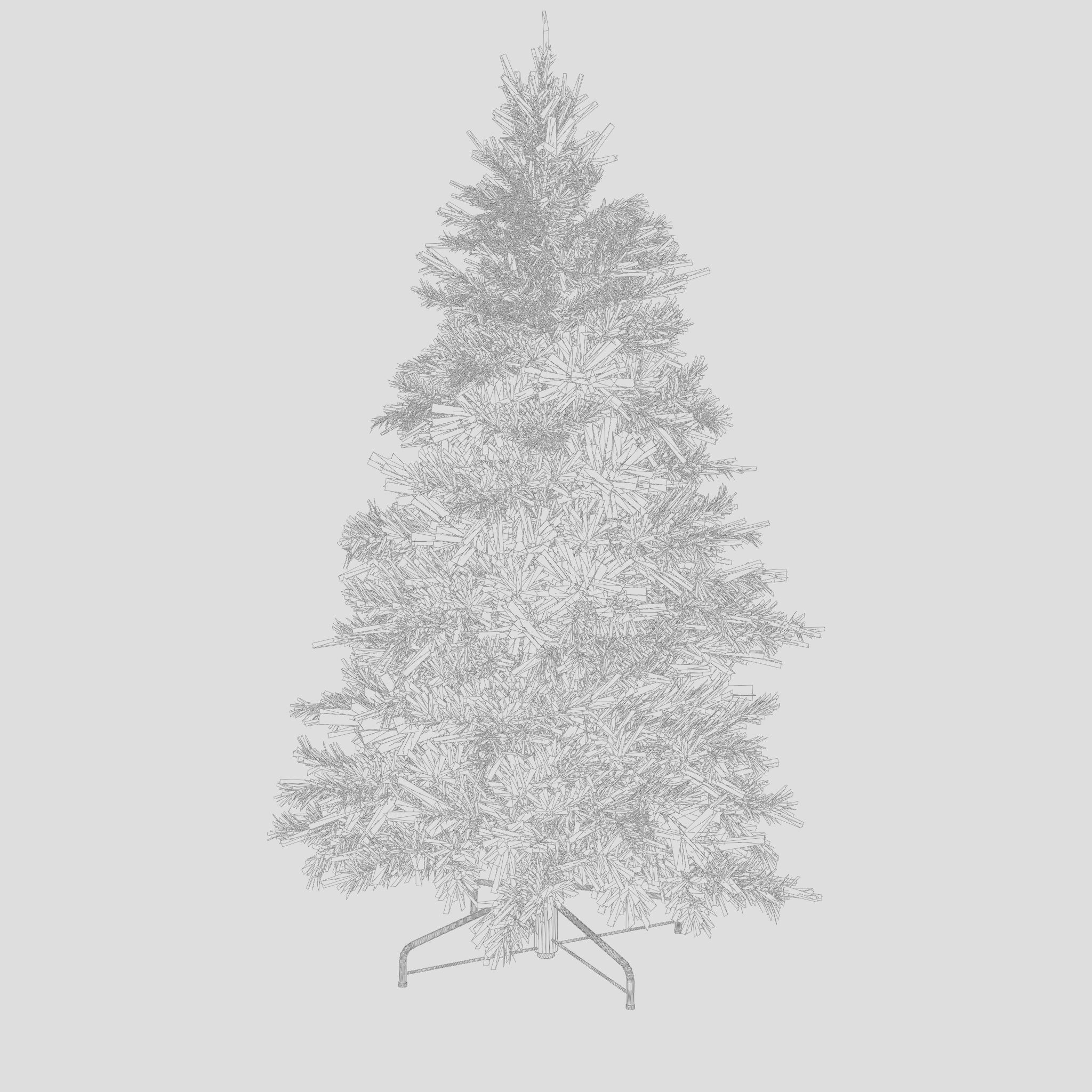 Artificial Christmas Tree 3D Model Low-poly 3D model_6