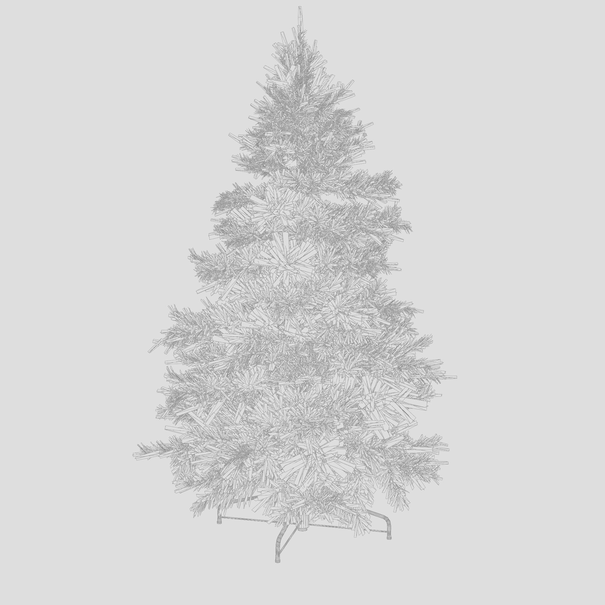 Artificial Christmas Tree 3D Model Low-poly 3D model_5
