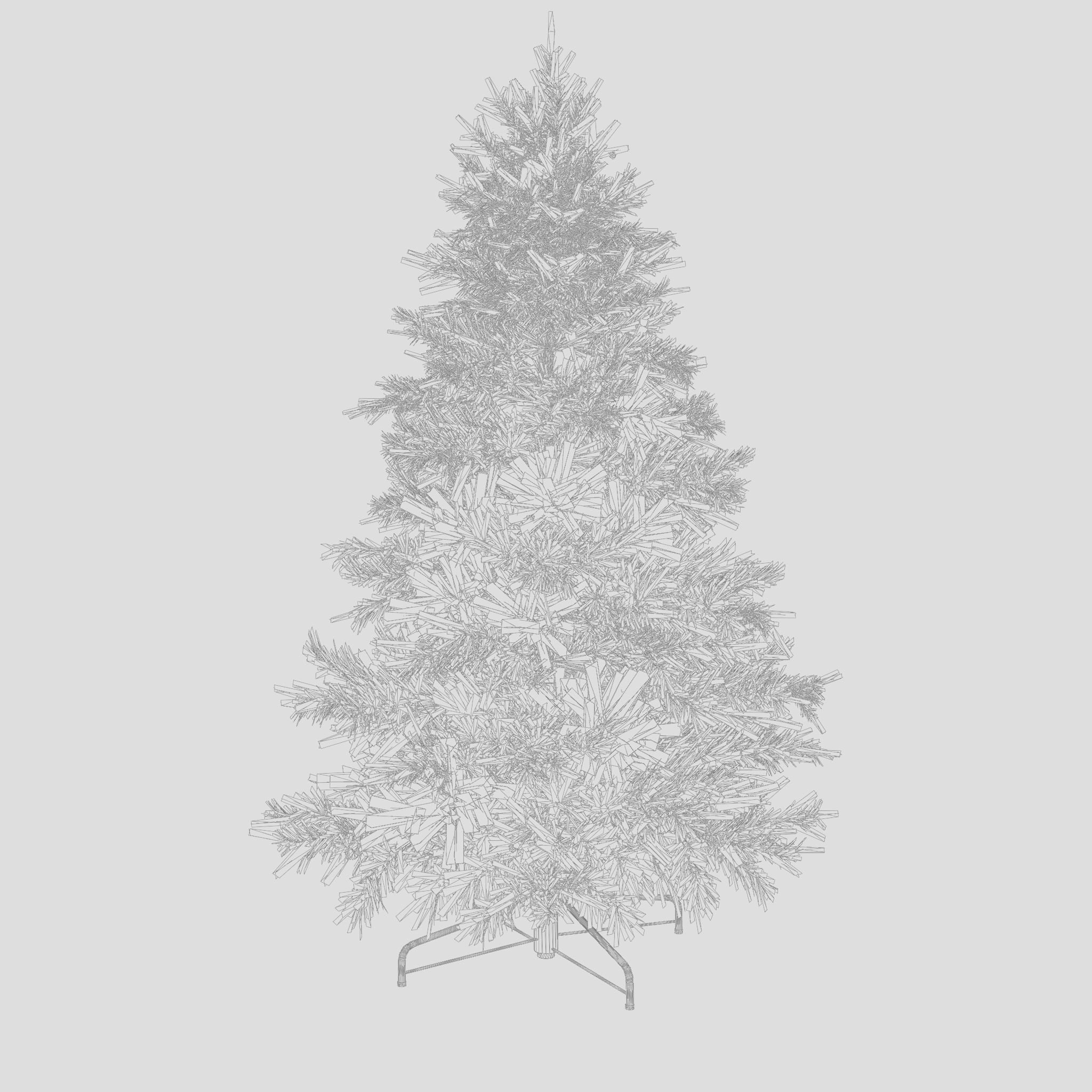 Artificial Christmas Tree 3D Model Low-poly 3D model_7
