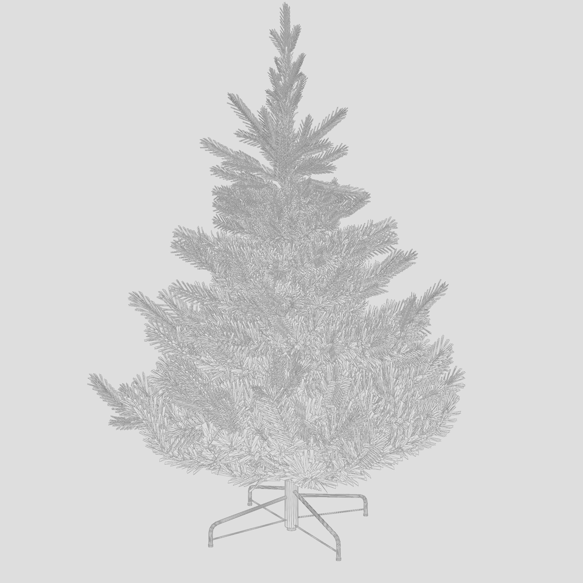 Artificial Christmas Tree 3D Model Low-poly 3D model_7