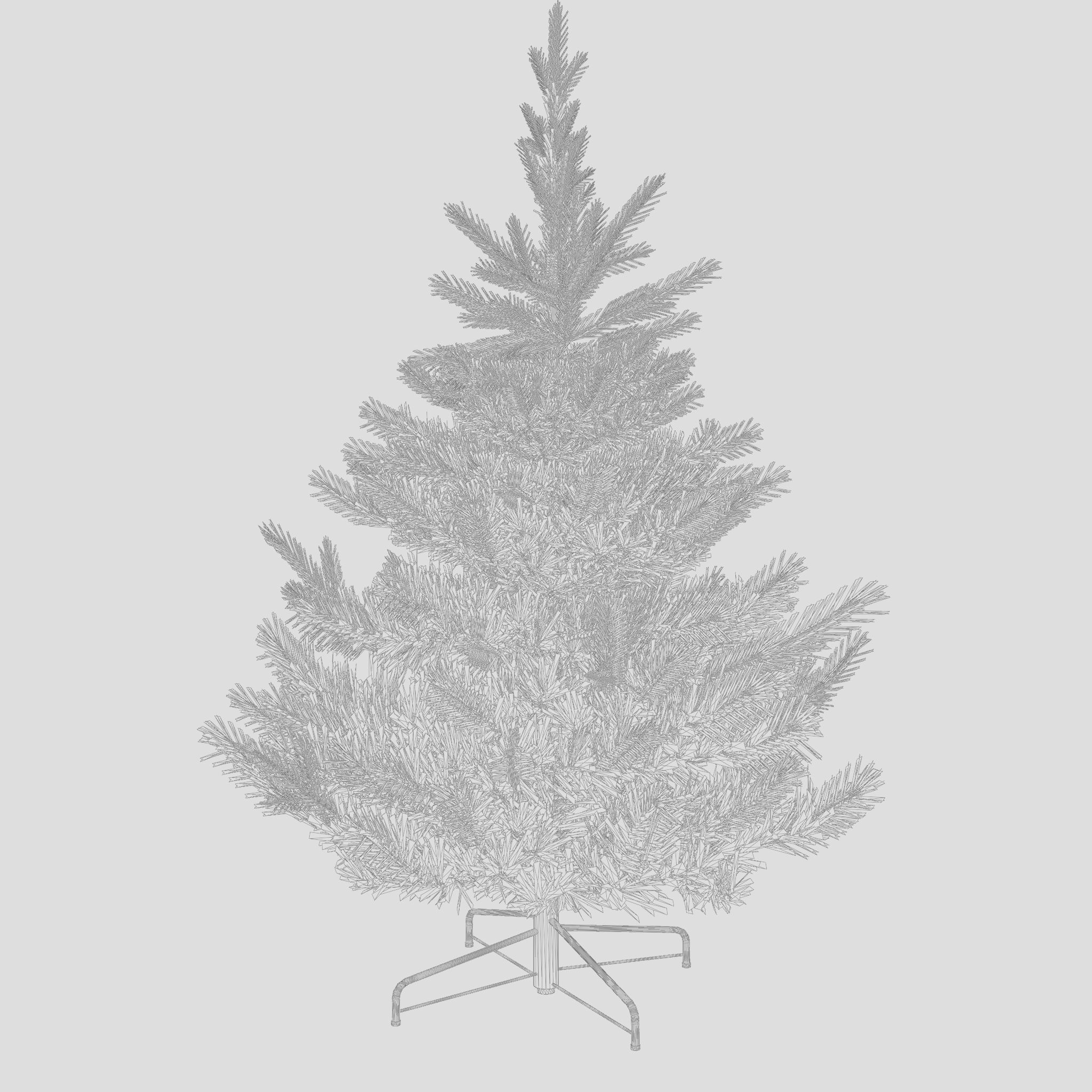 Artificial Christmas Tree 3D Model Low-poly 3D model_4