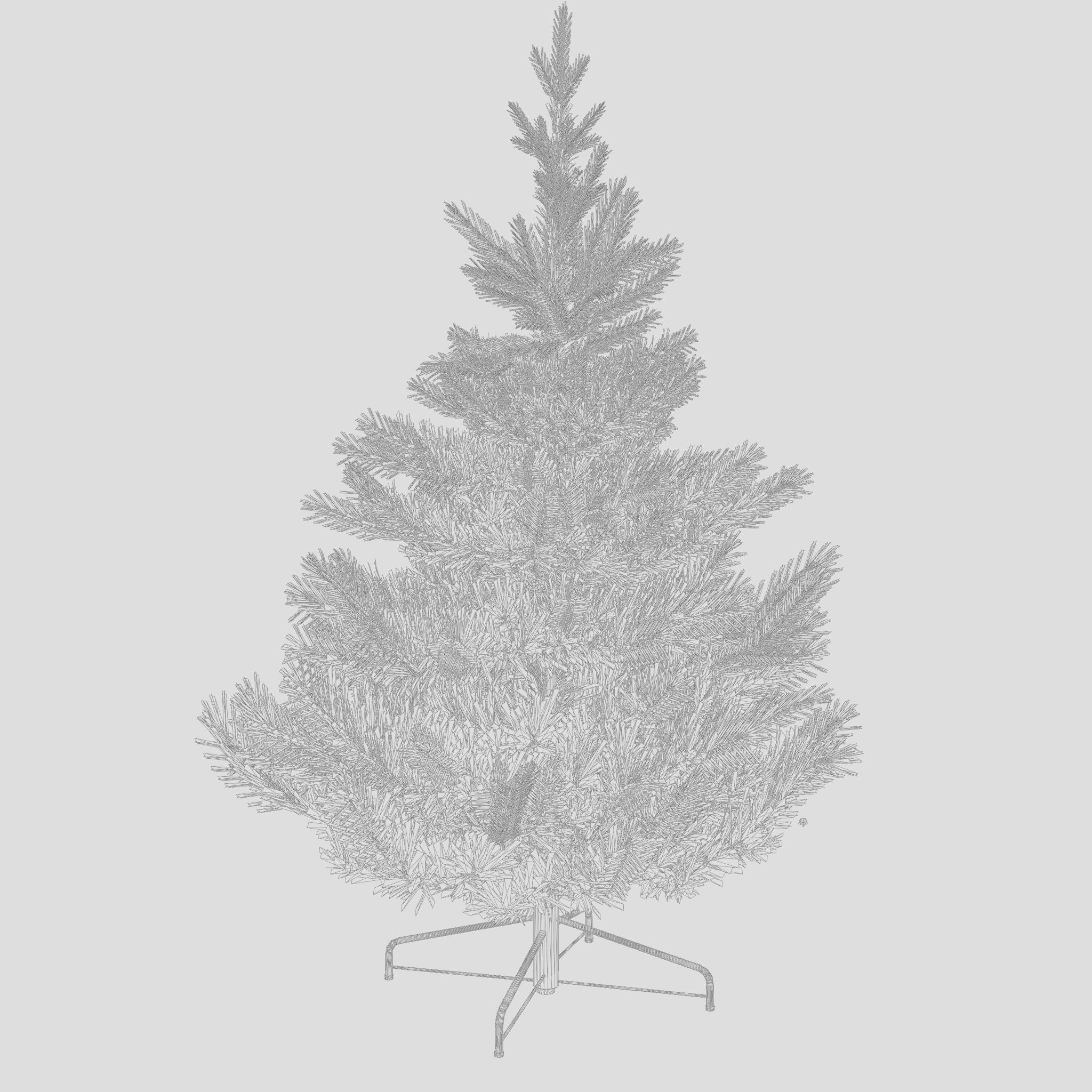 Artificial Christmas Tree 3D Model Low-poly 3D model_5