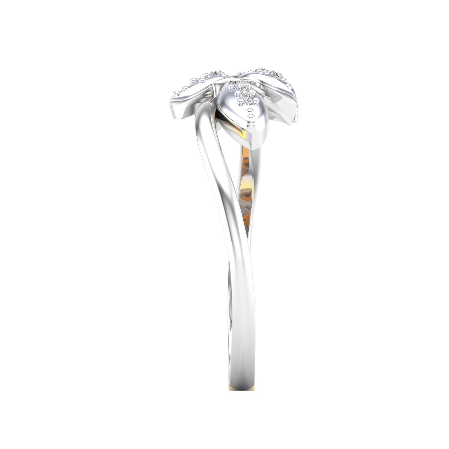 Women Wedding Engagement Ring STL OBJ FBX Renders Details 3D print model_20