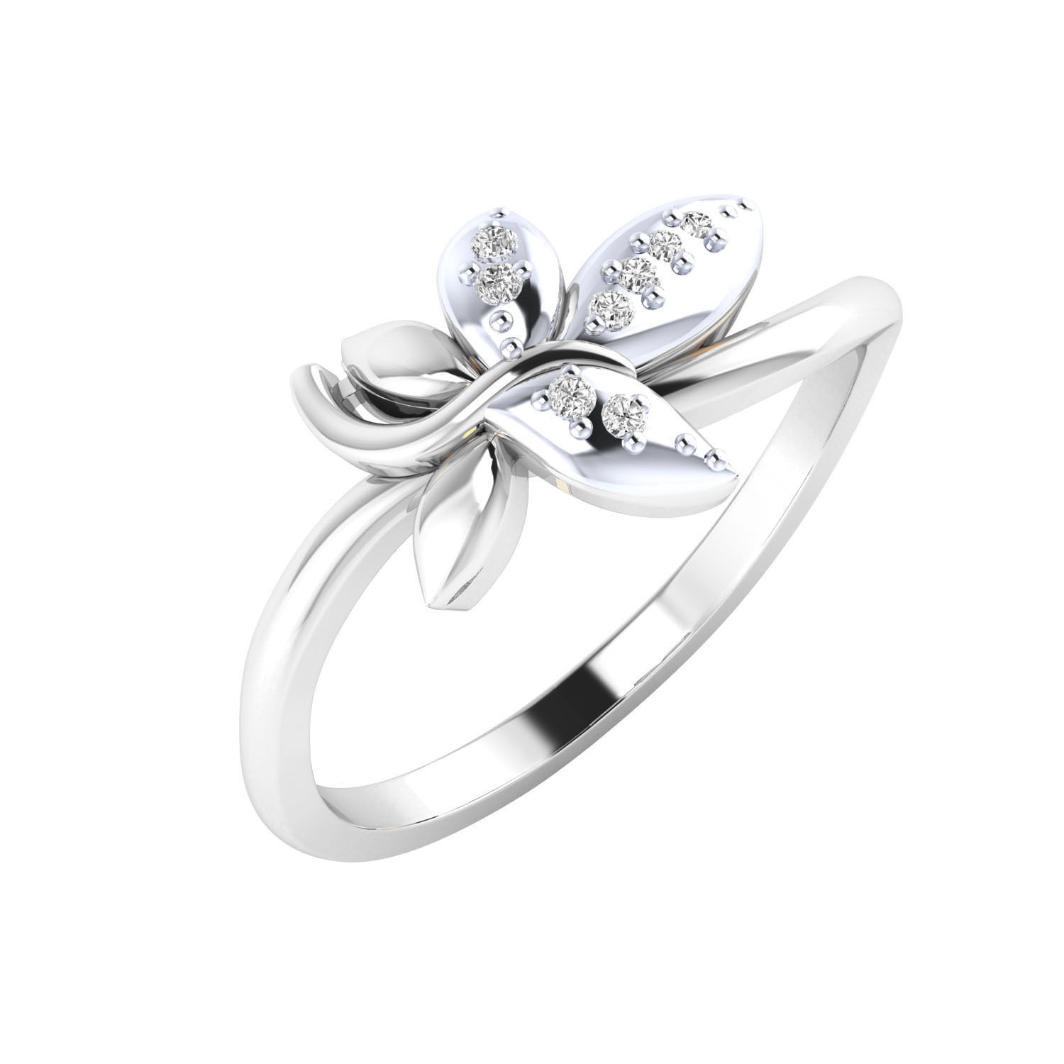 Women Wedding Engagement Ring STL OBJ FBX Renders Details 3D print model_14