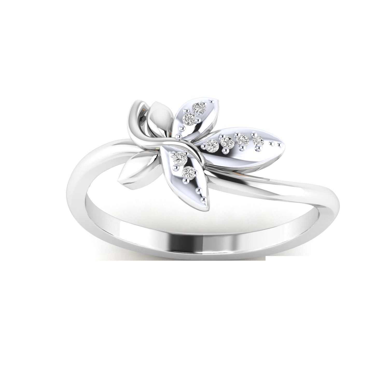 Women Wedding Engagement Ring STL OBJ FBX Renders Details 3D print model_21