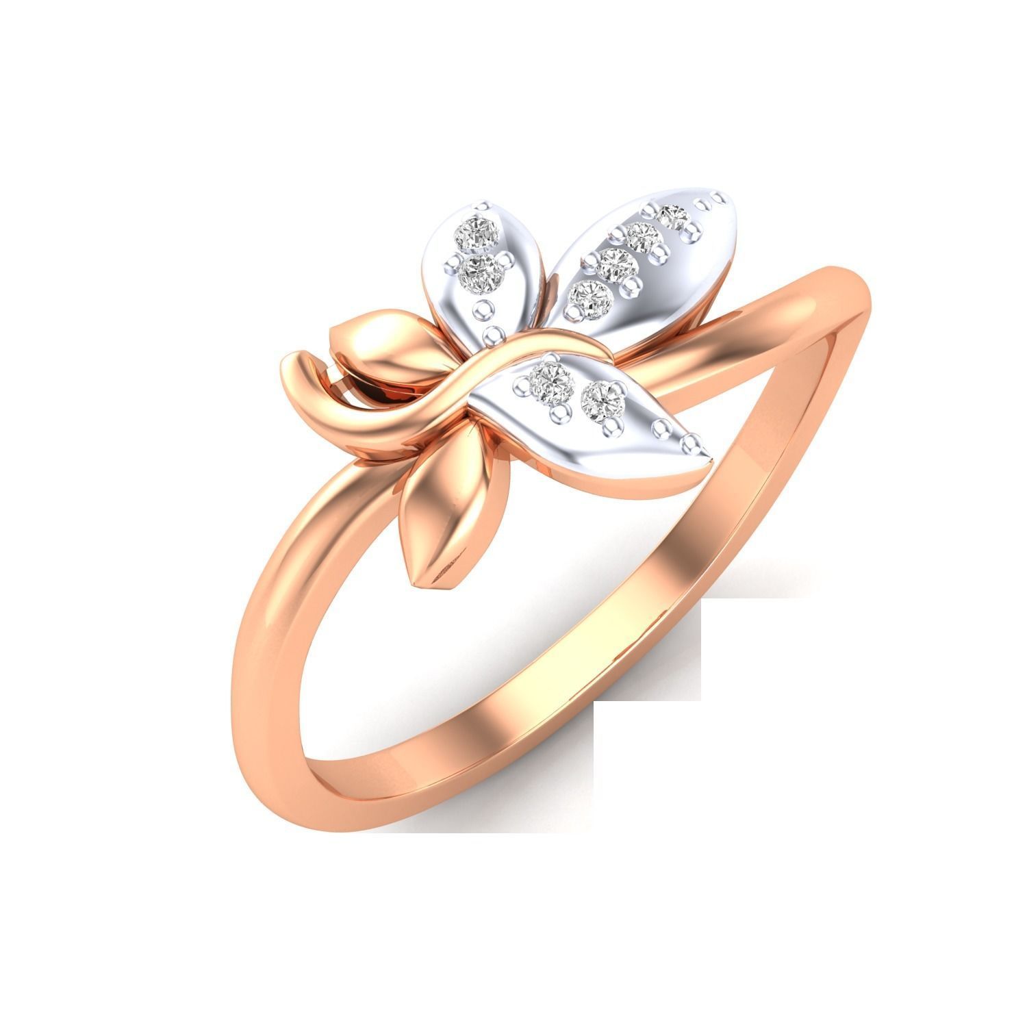Women Wedding Engagement Ring STL OBJ FBX Renders Details 3D print model_4