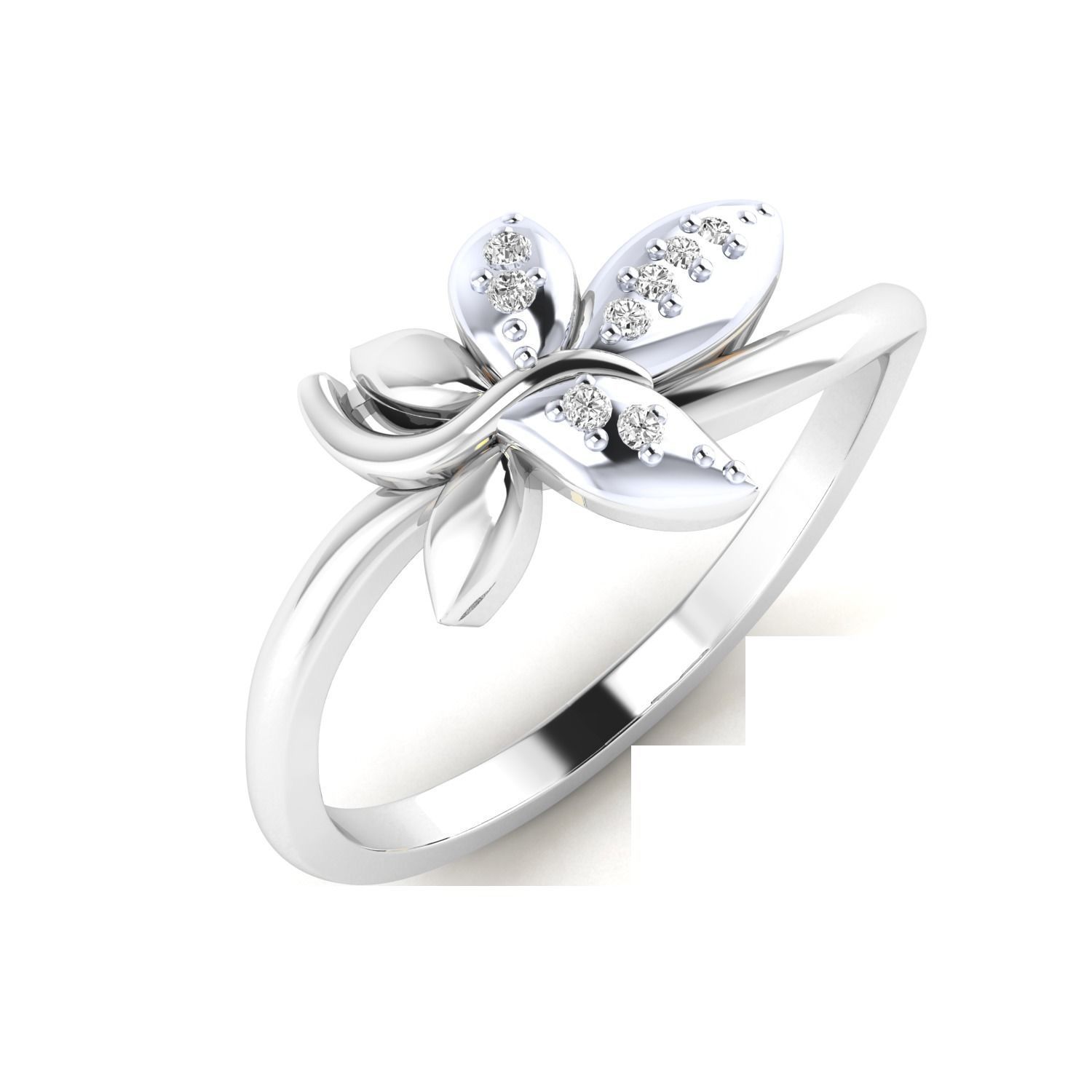 Women Wedding Engagement Ring STL OBJ FBX Renders Details 3D print model_19