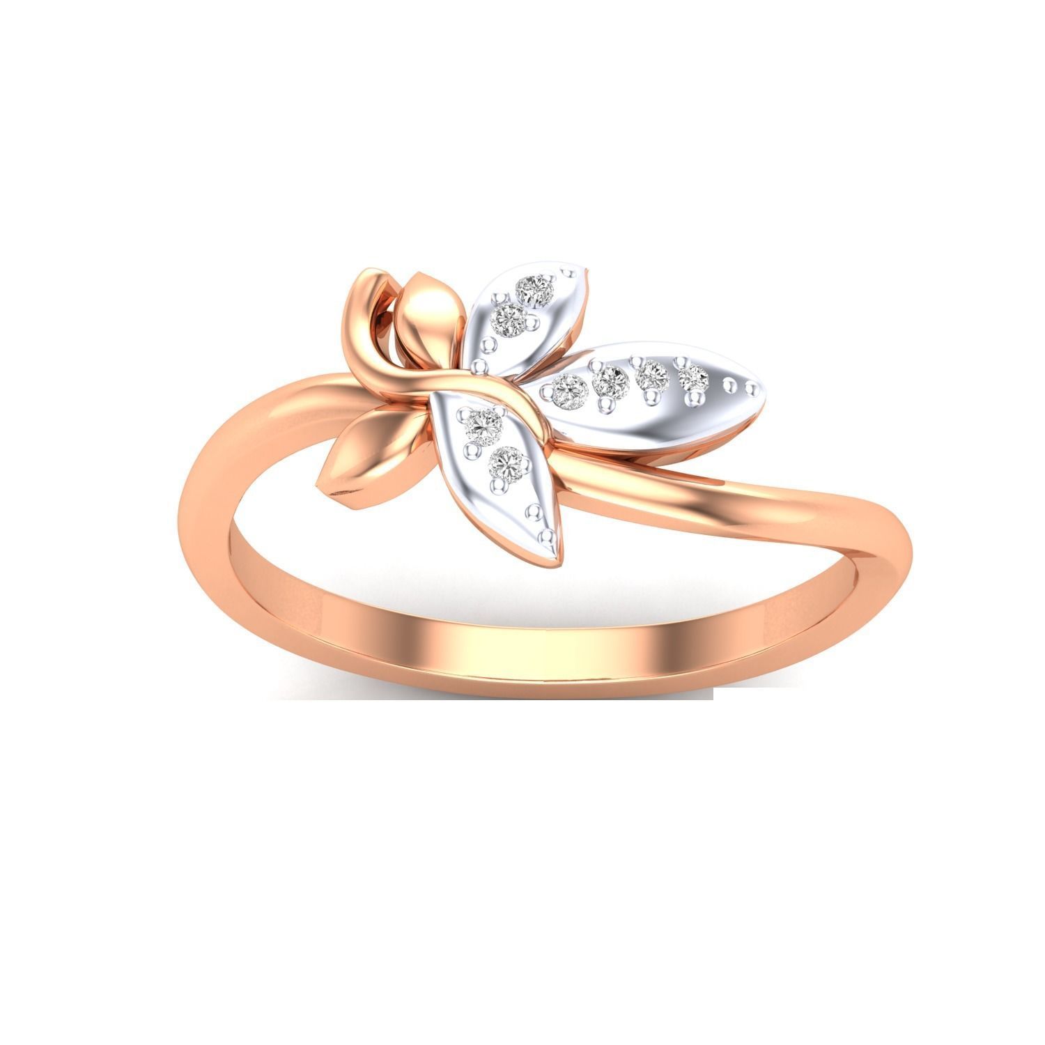 Women Wedding Engagement Ring STL OBJ FBX Renders Details 3D print model_11