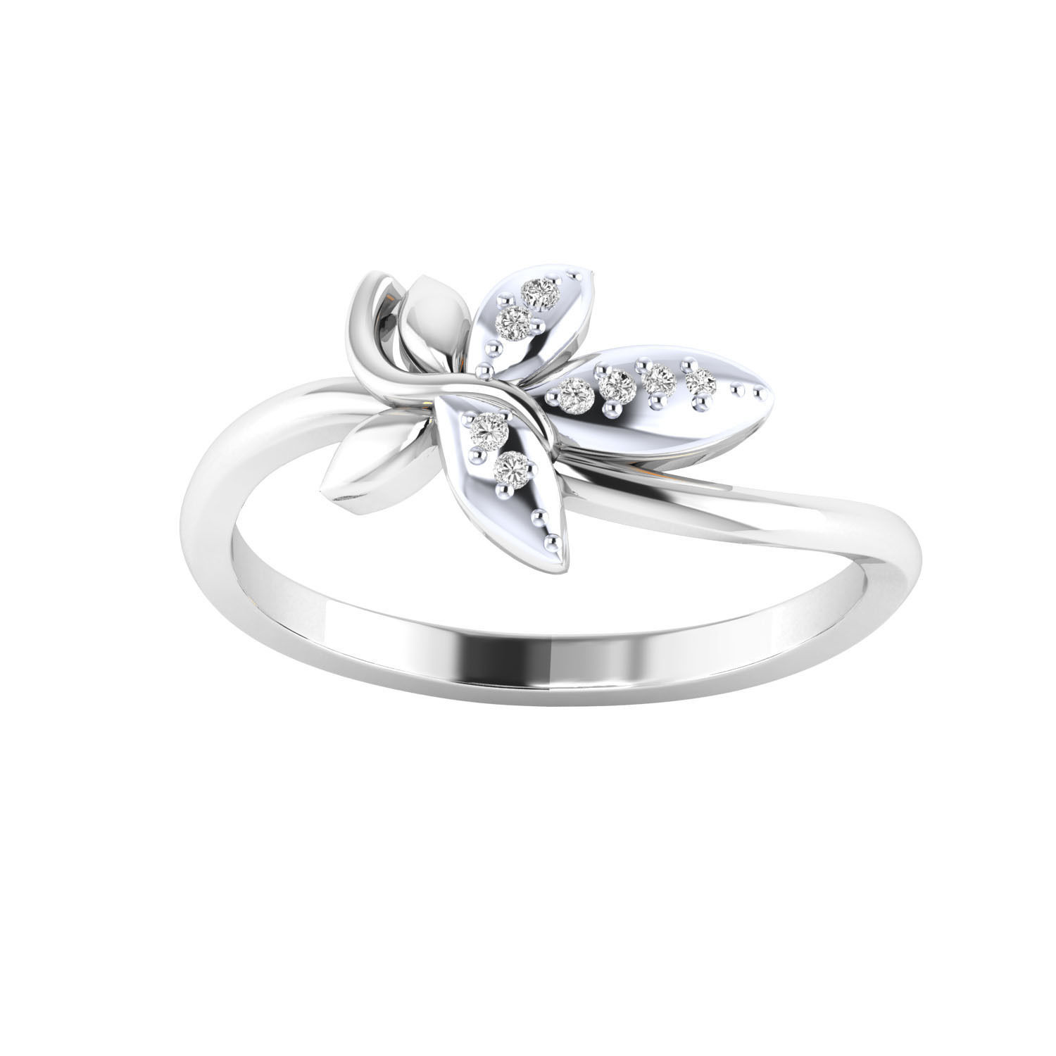 Women Wedding Engagement Ring STL OBJ FBX Renders Details 3D print model_16