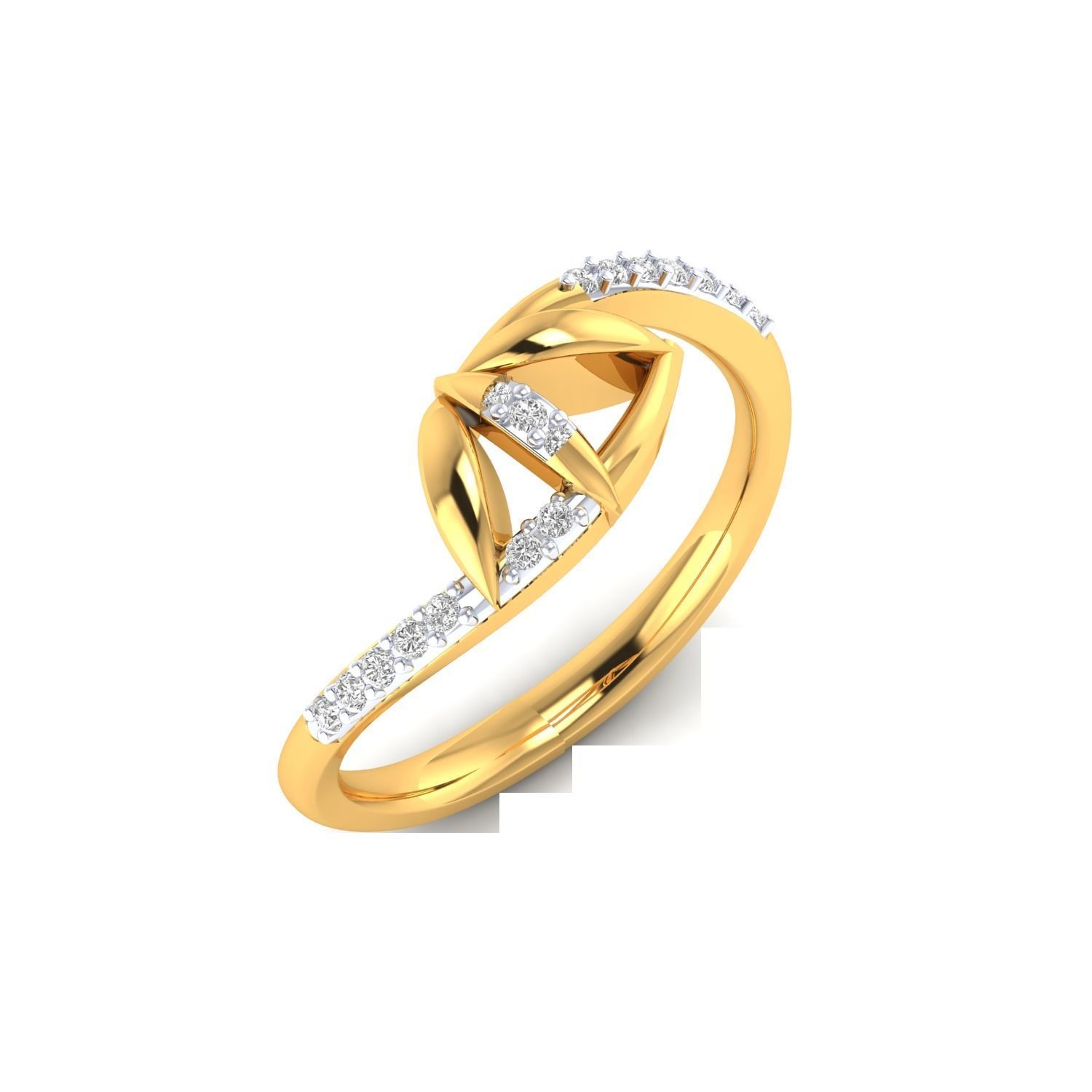 Women Wedding Engagement Ring STL OBJ FBX Renders Details 3D print model_4