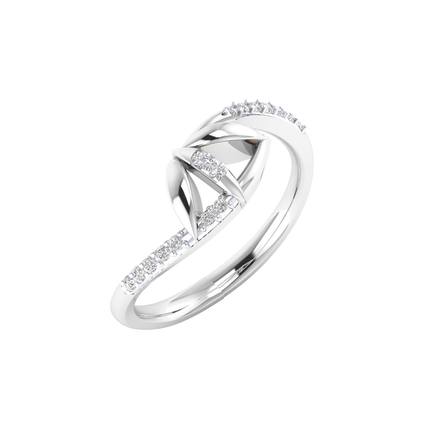 Women Wedding Engagement Ring STL OBJ FBX Renders Details 3D print model_18
