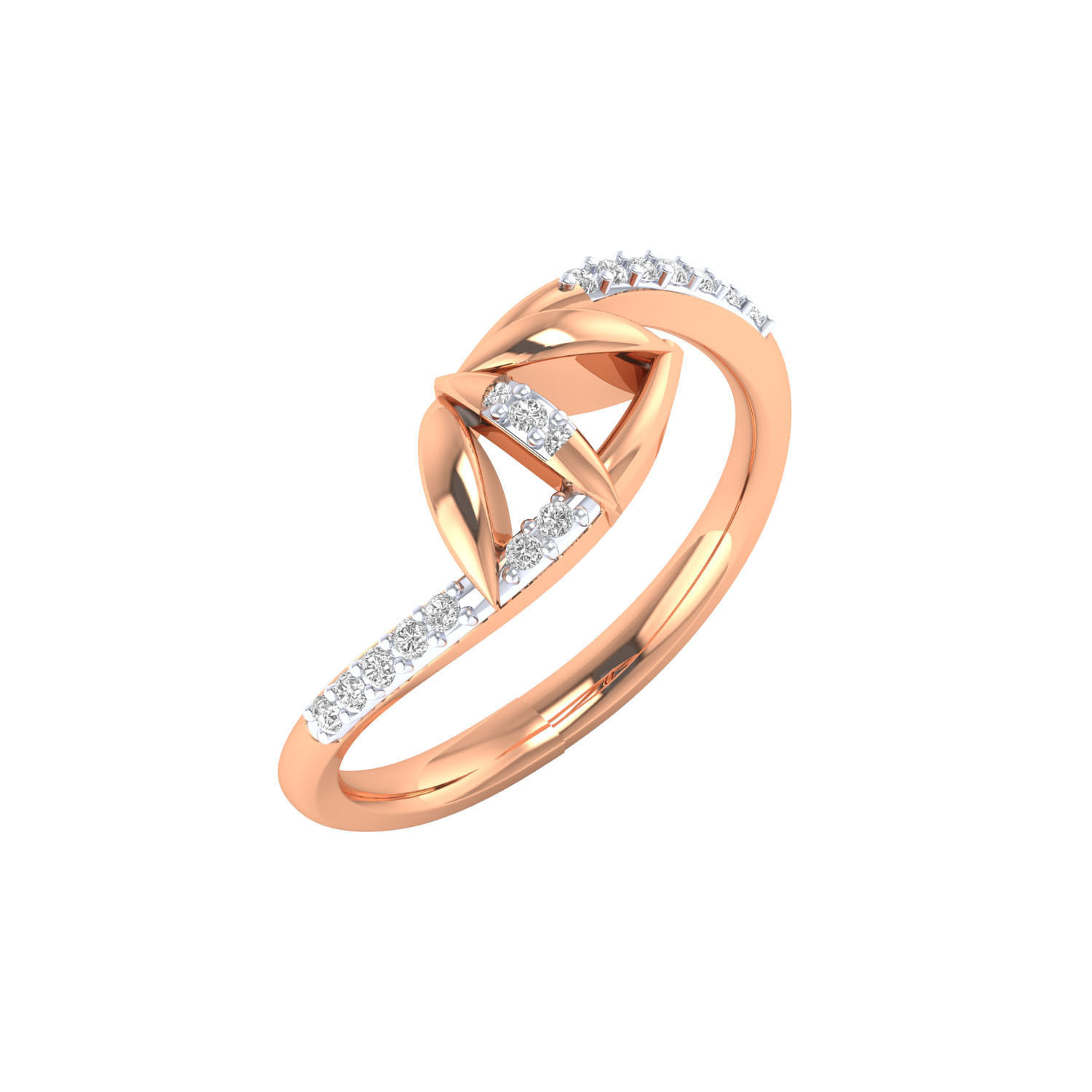 Women Wedding Engagement Ring STL OBJ FBX Renders Details 3D print model_1